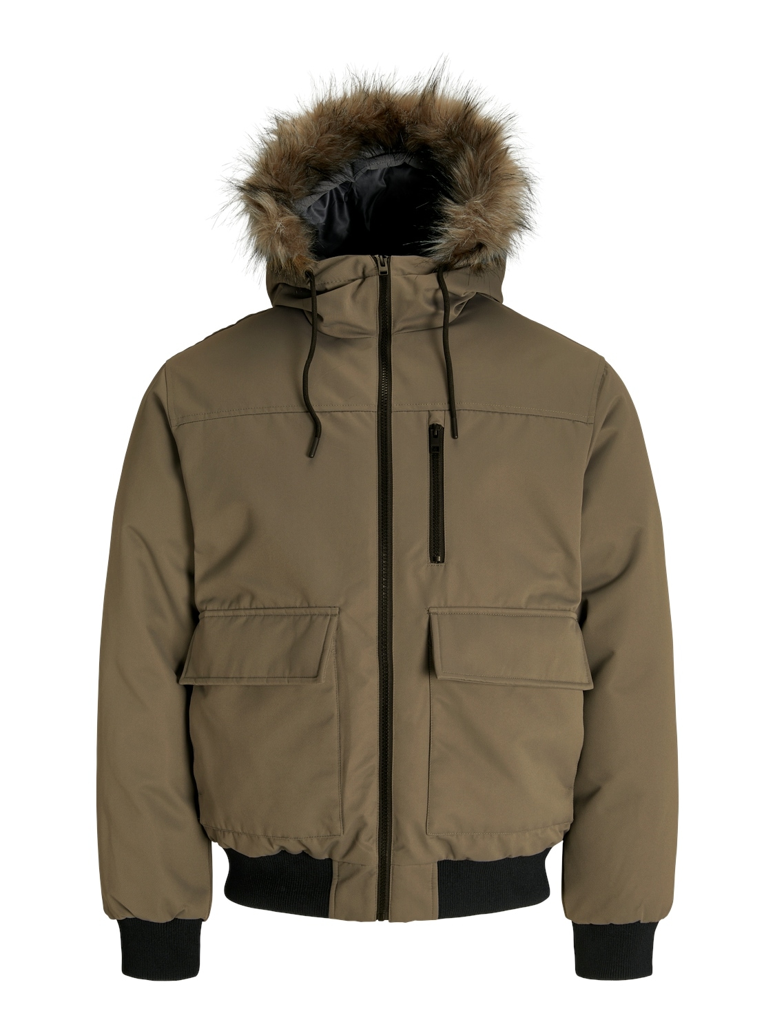 Jack & Jones Bomberjacke »JJCHARLIE DETACHABLE FAUX FUR BOMBER« mit Kapuze