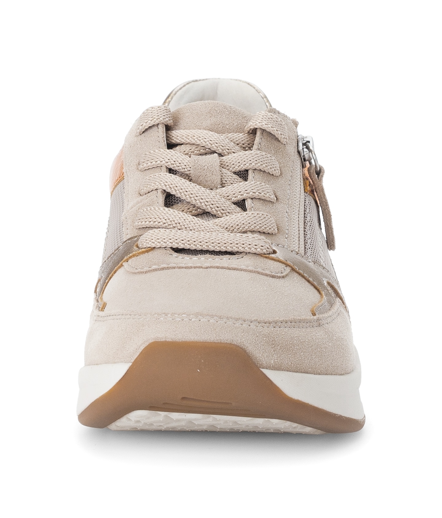 rollingsoft Baskets compensées  , chaussure de loisirs, chaussure basse, chaussure à lacets avec empiècements contrastés, largeur G