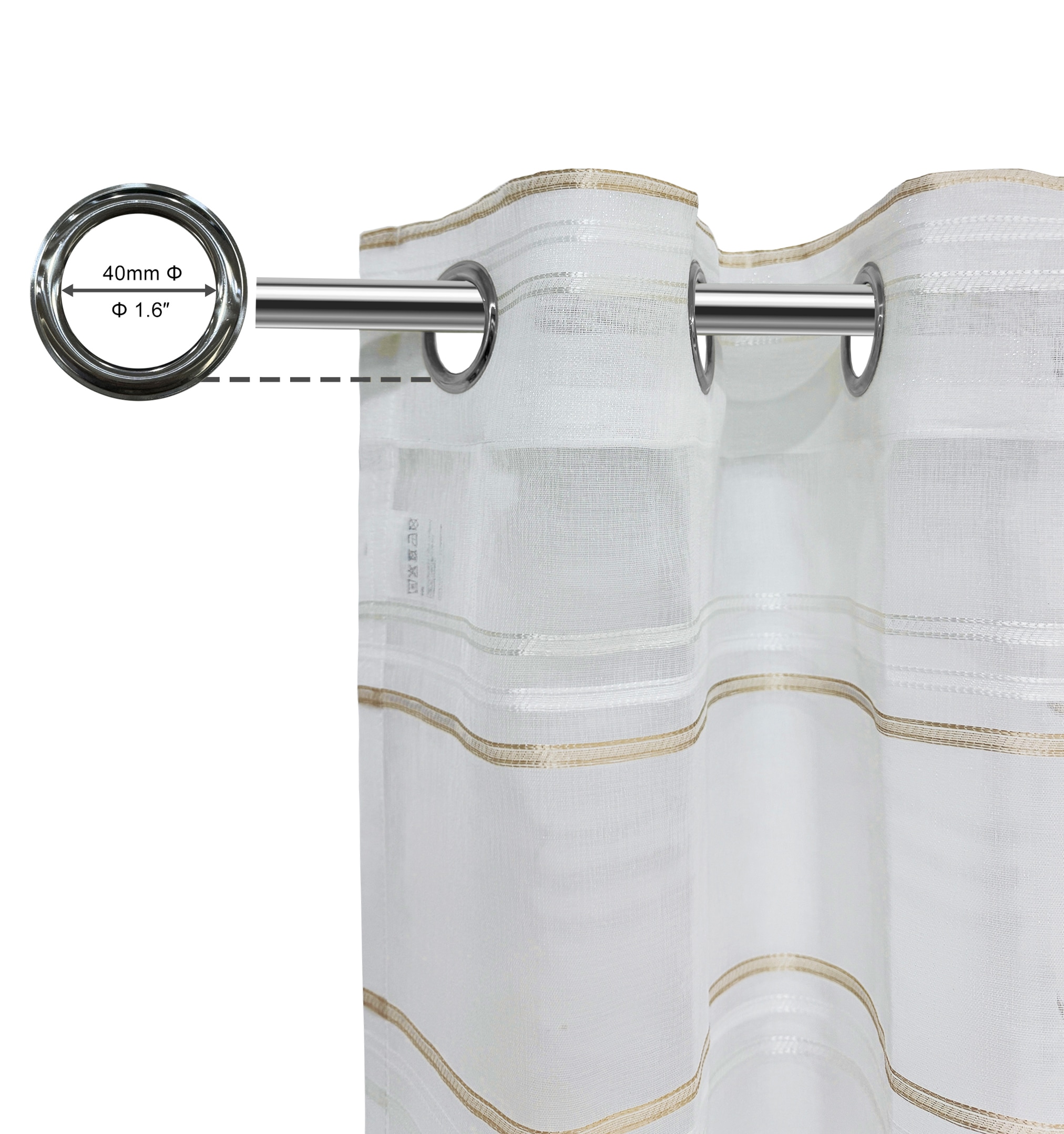 GOODproduct Gardine »Sirii« Ösen 1 Stk. tlg. Halbtransparent, angenehme Haptik, mit Streifen, modern