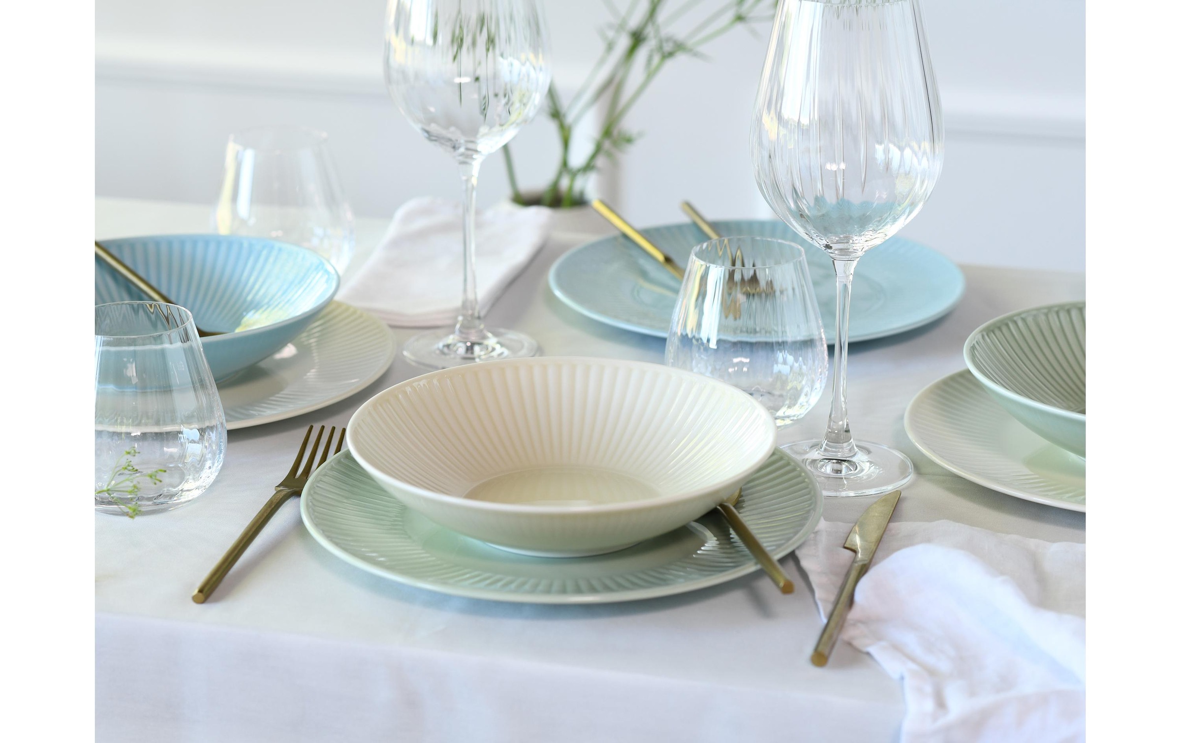 CreaTable Service combiné »Teller-Set Blau/Grün«
