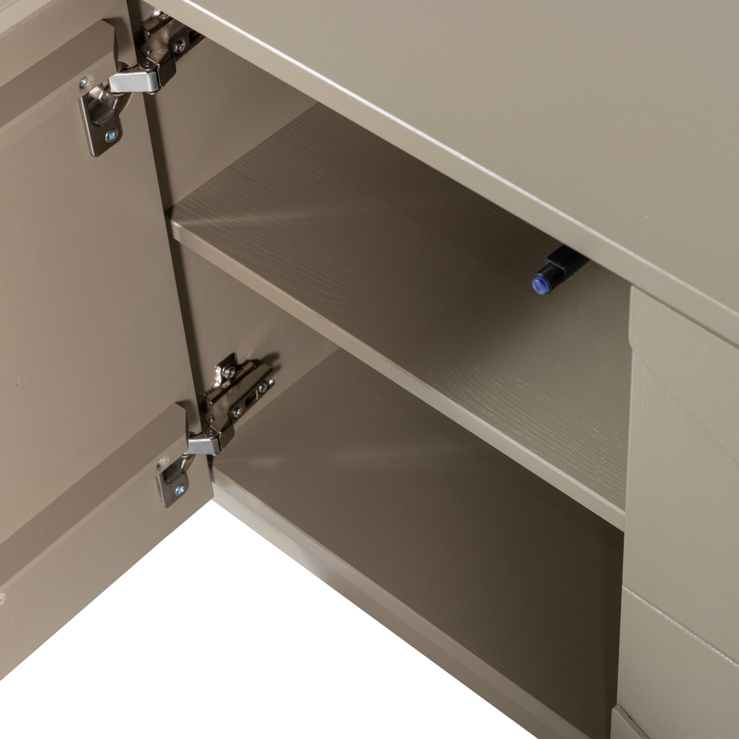 WOOOD Lowboard »Teo FSC® Mix Kiefernholz mit organischem 3D-Linienspiel 180x40x52 cm« Tragkraft Deckplatte 50 kg, Kabelöffnung, einfach zu montierbar