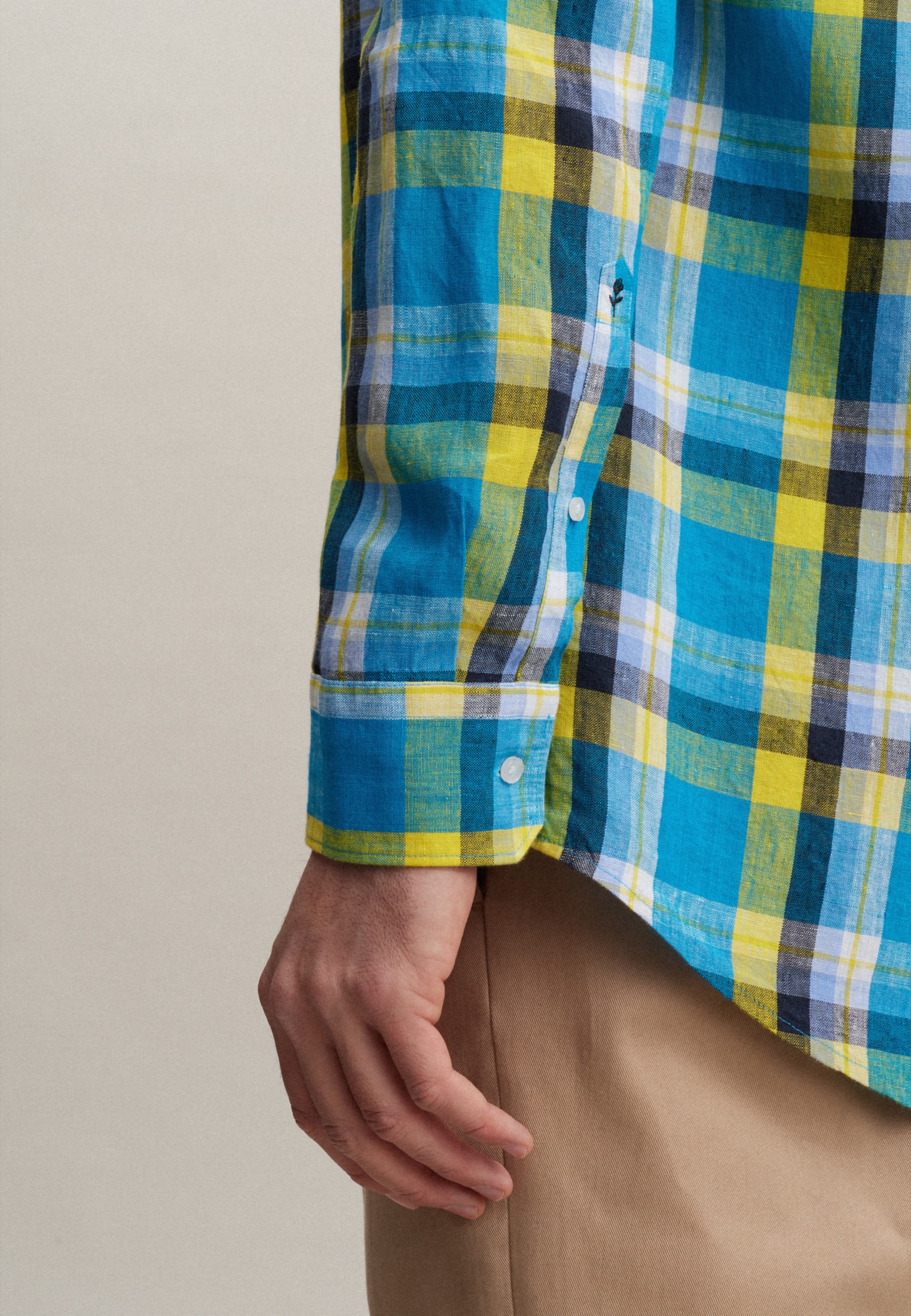 seidensticker Chemise d'affaires »Regular« Regular 1/1 Button-Down-Kragen Karo