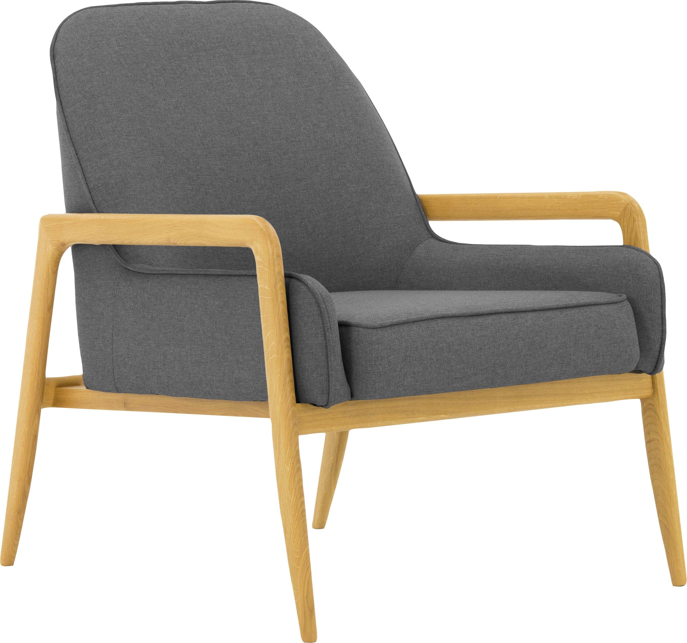 Home affaire Sessel »Braga« wahlweise mit Gestell aus Eiche in dunkel oder Buchenholz in hell