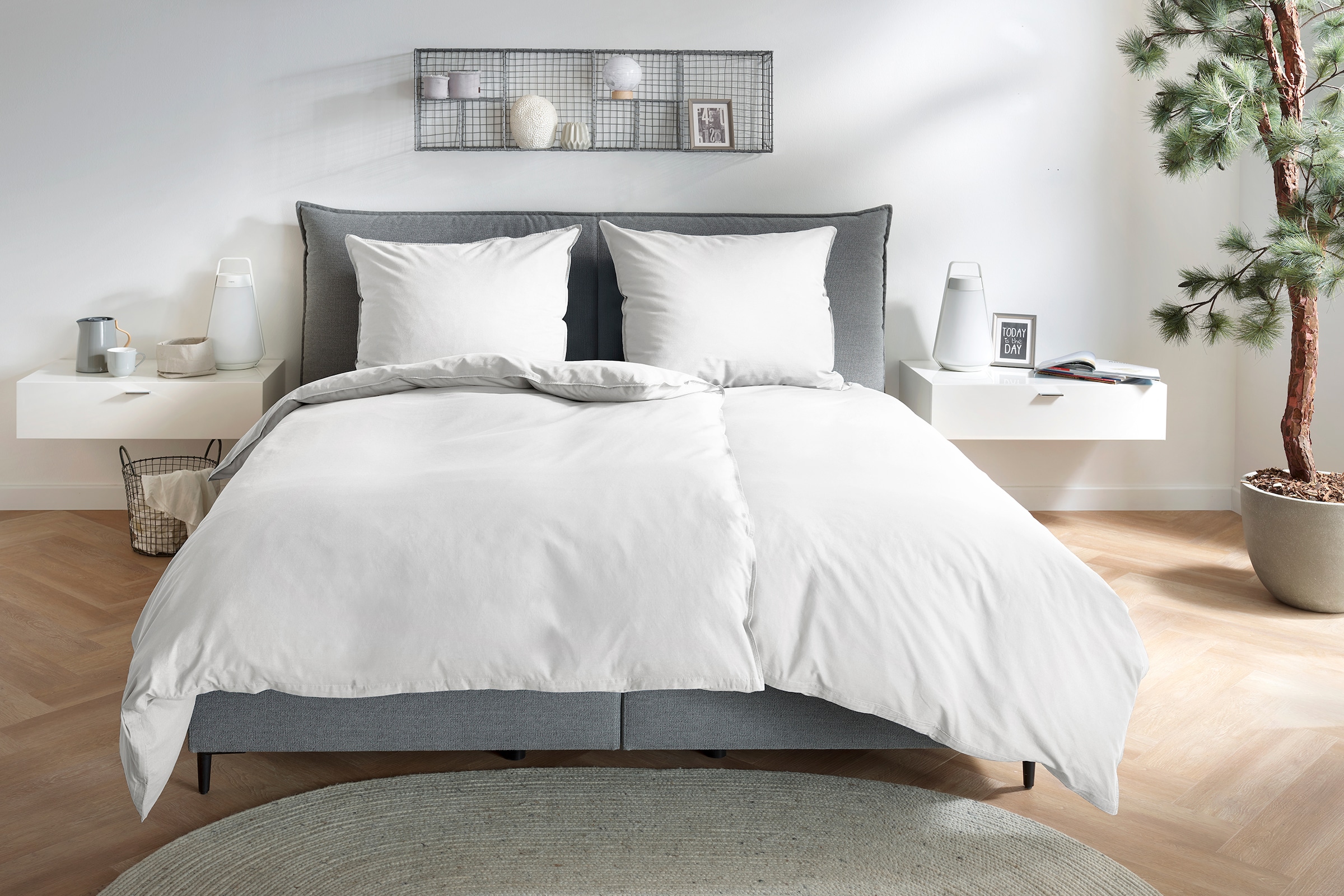 Primera Bettwäsche »Stone-Washed in Gr. 135x200, 155x220 oder 200x200 cm« 2 Stk. 100% Baumwolle, Bettwäsche in feinem Knitterlook, weicher Griff