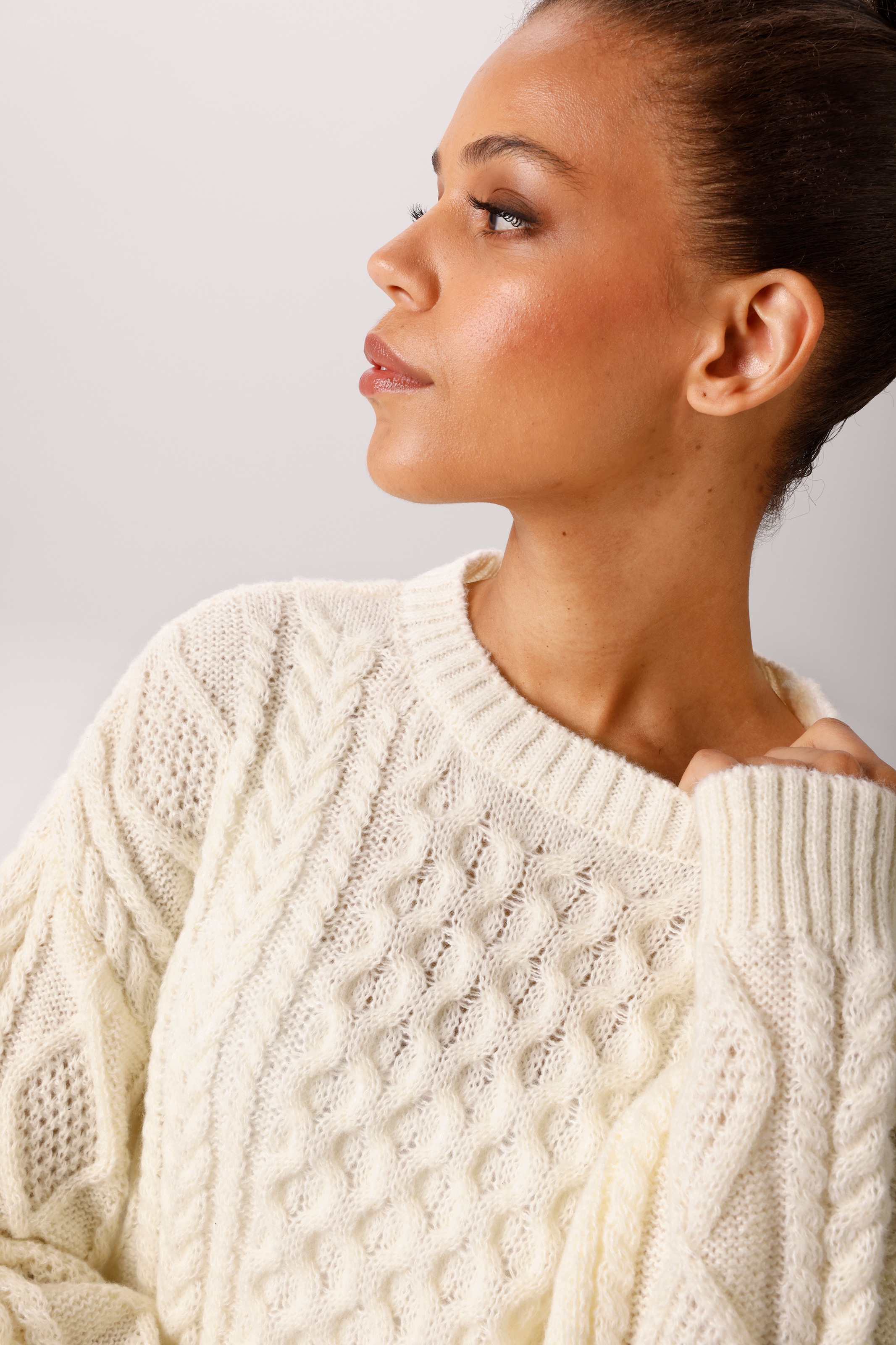Aniston CASUAL Pull en tricot dans un mélange de motifs attrayant - NOUVELLE COLLECTION