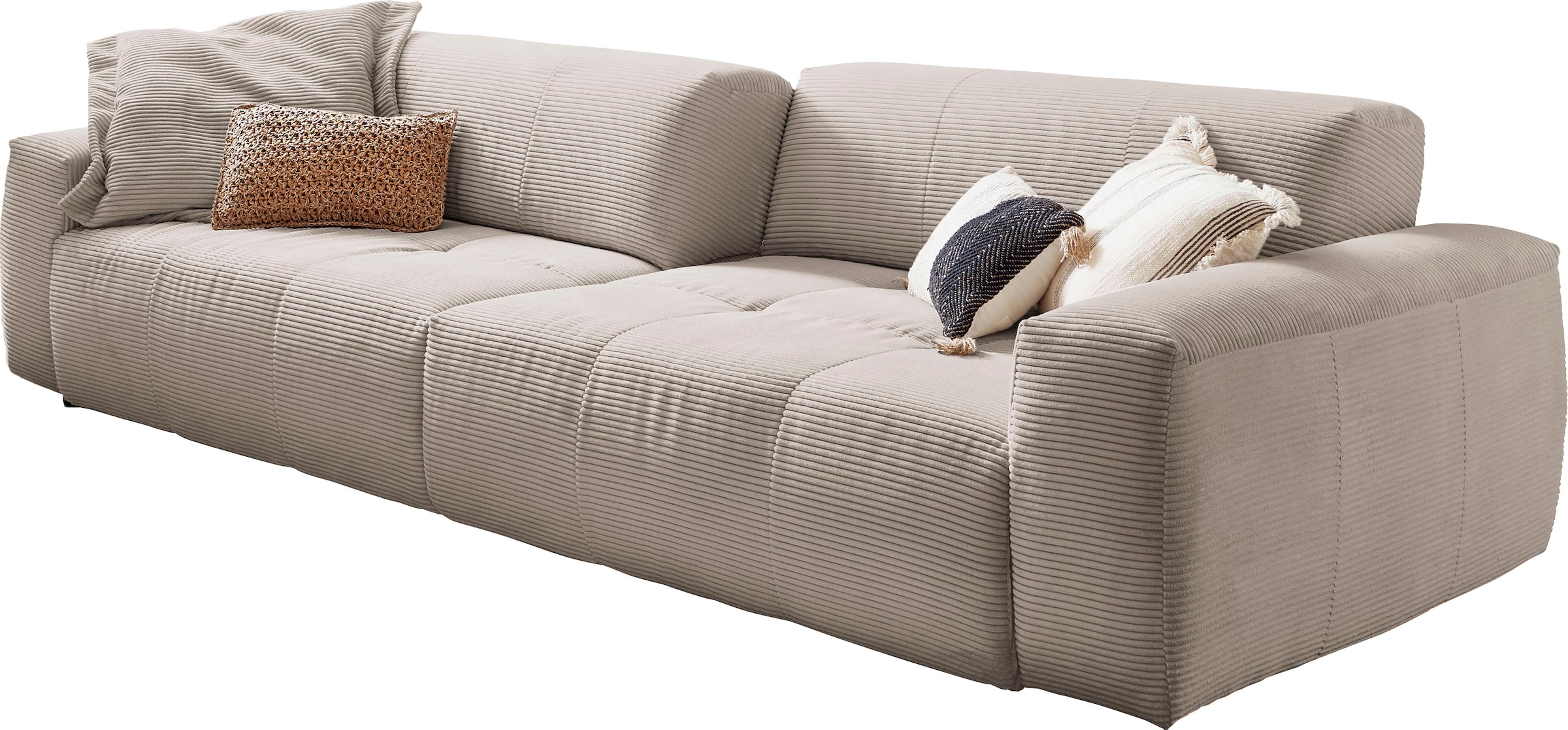 3C Candy Canapé Big »Yoshy Mega Sofa mit Komfortfunktionen, modern und bequem,« deux profondeurs d'assise grâce au dossier réglable, revêtement en velours côtelé
