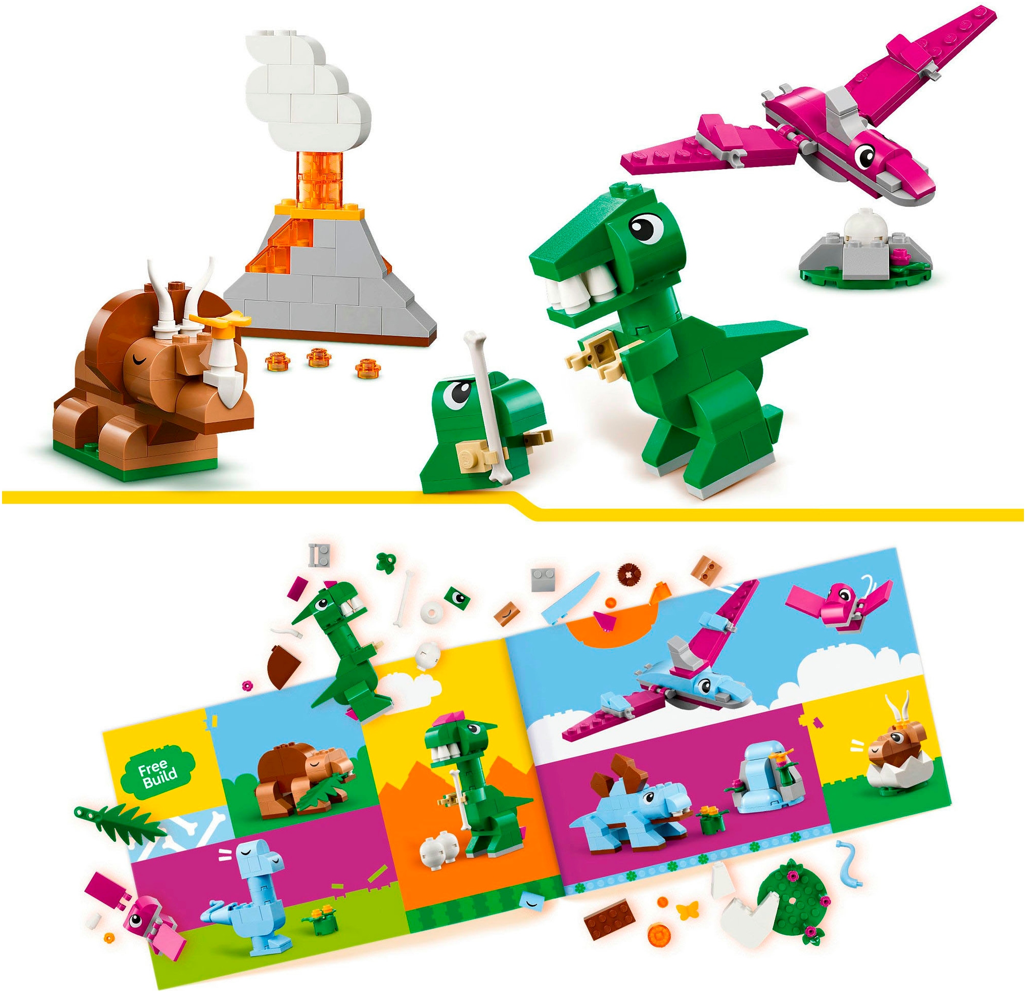 LEGO® Konstruktionsspielsteine »Kreative Dinosaurier (11041), LEGO Classic« Made in Europe
