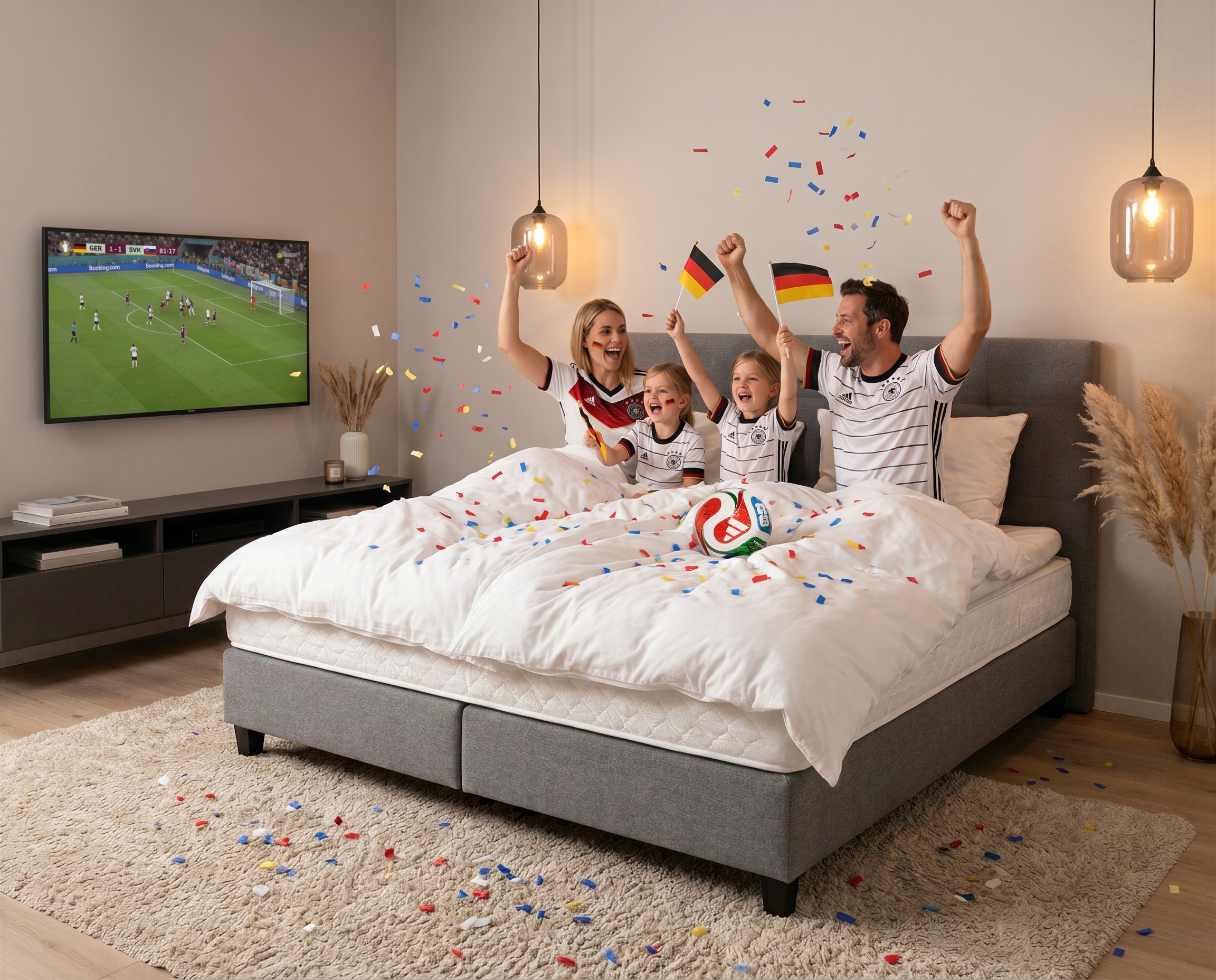 Herding Young Collection Kinderbettwäsche »Fussballschuss« 2 Stk. mit einem Fussballspieler