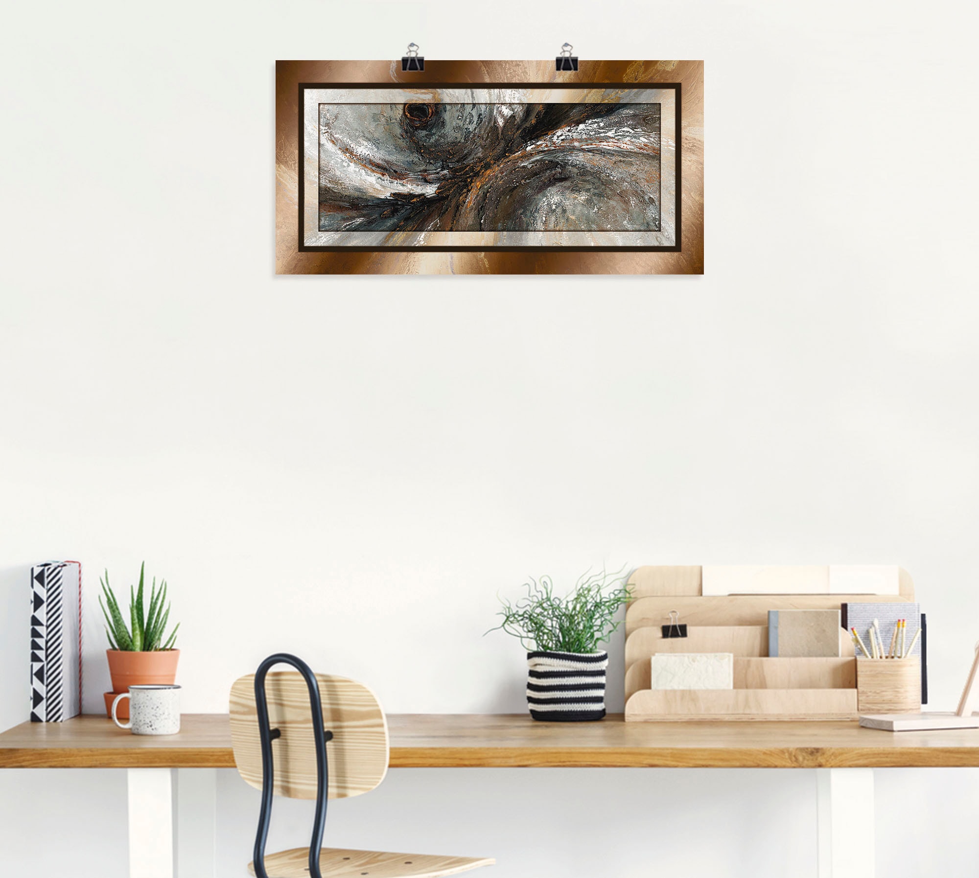 Artland Fresque murale »Gold Abstrakt 2« 1 cuis tlg. als Alubild, Leinwandbild, Poster in verschied. Grössen