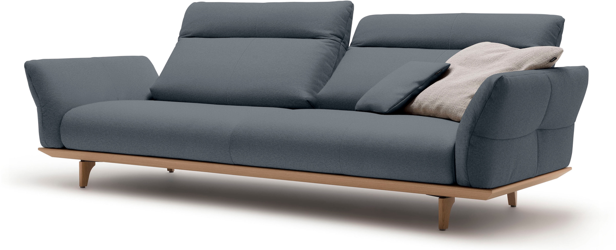 Creation BY ROLF BENZ 4 places »CR.460 Designsofa, erstklassiger Sitzkomfort, verst. Rückenlehne« socle en chêne, pieds en chêne naturel, largeur 248 cm