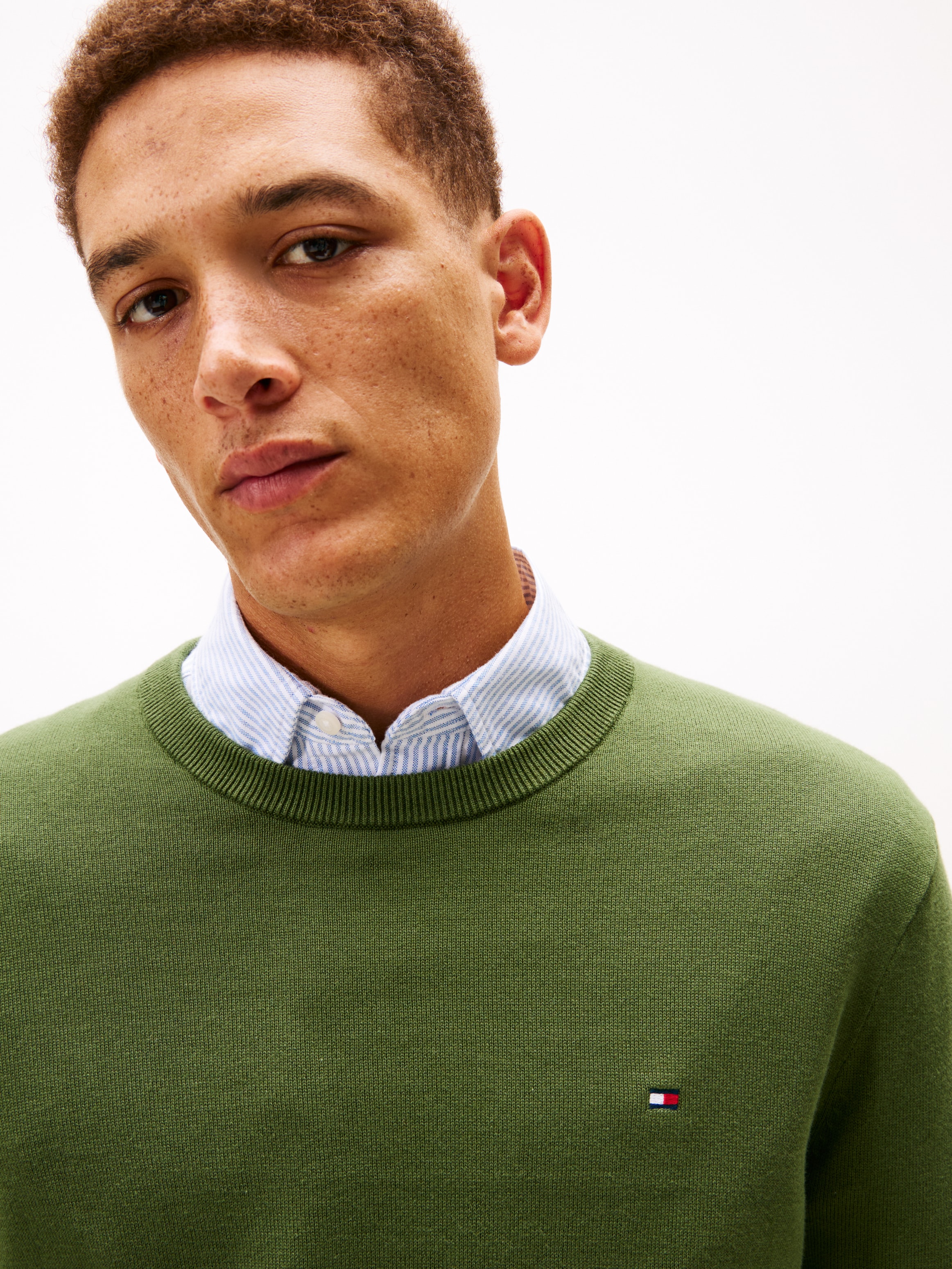 Tommy Hilfiger Pull à col rond »ESSENTIAL COTTON« Crewneck Regular Fit Premium Mode