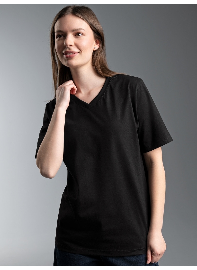 Trigema T-Shirt »TRIGEMA V-Shirt DELUXE Baumwolle« 1 Stk.