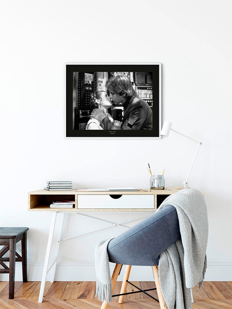 Komar Image »Star Wars Classic Leia Han Kiss Quote« 1 cuis tlg. Wandbild zur Dekoration im Kinderzimmer - ohne Rahmen