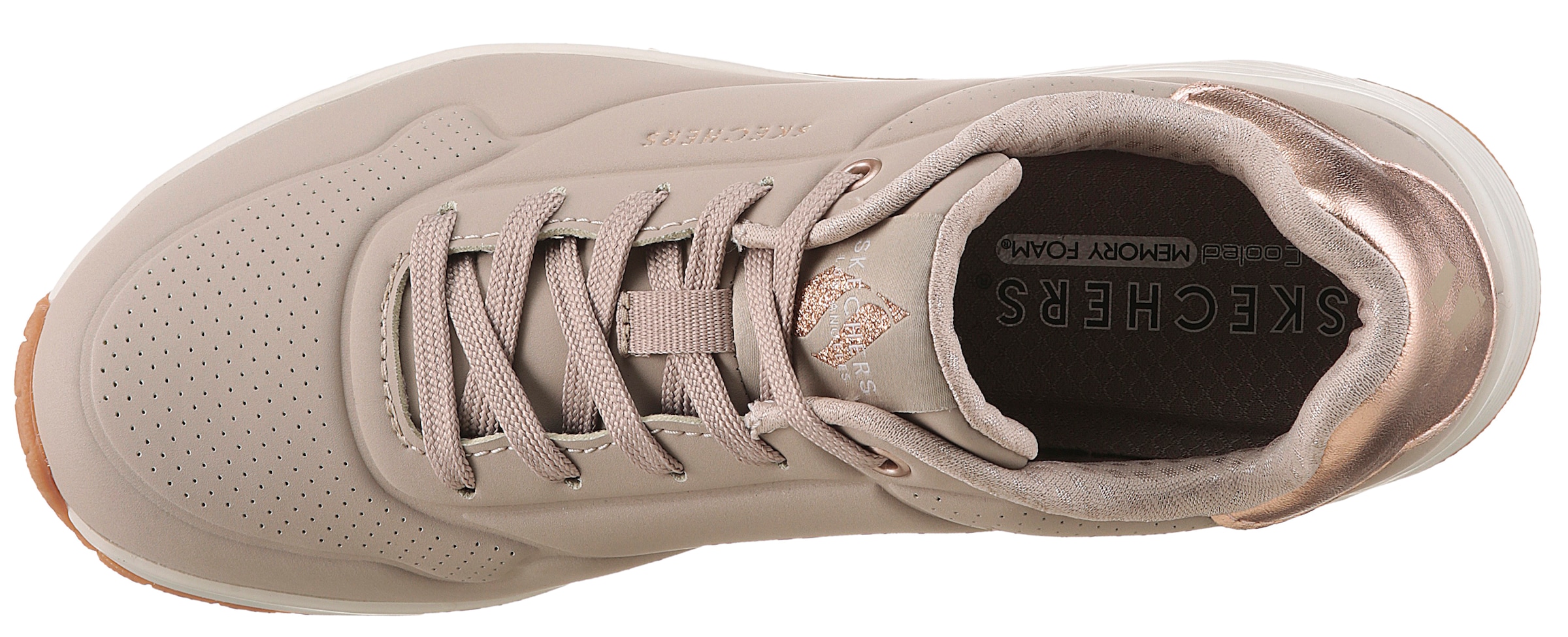Skechers Sneaker »UNO GOLDEN AIR«  Freizeitschuh, Halbschuh, Schnürschuh mit Metallic-Einsatz
