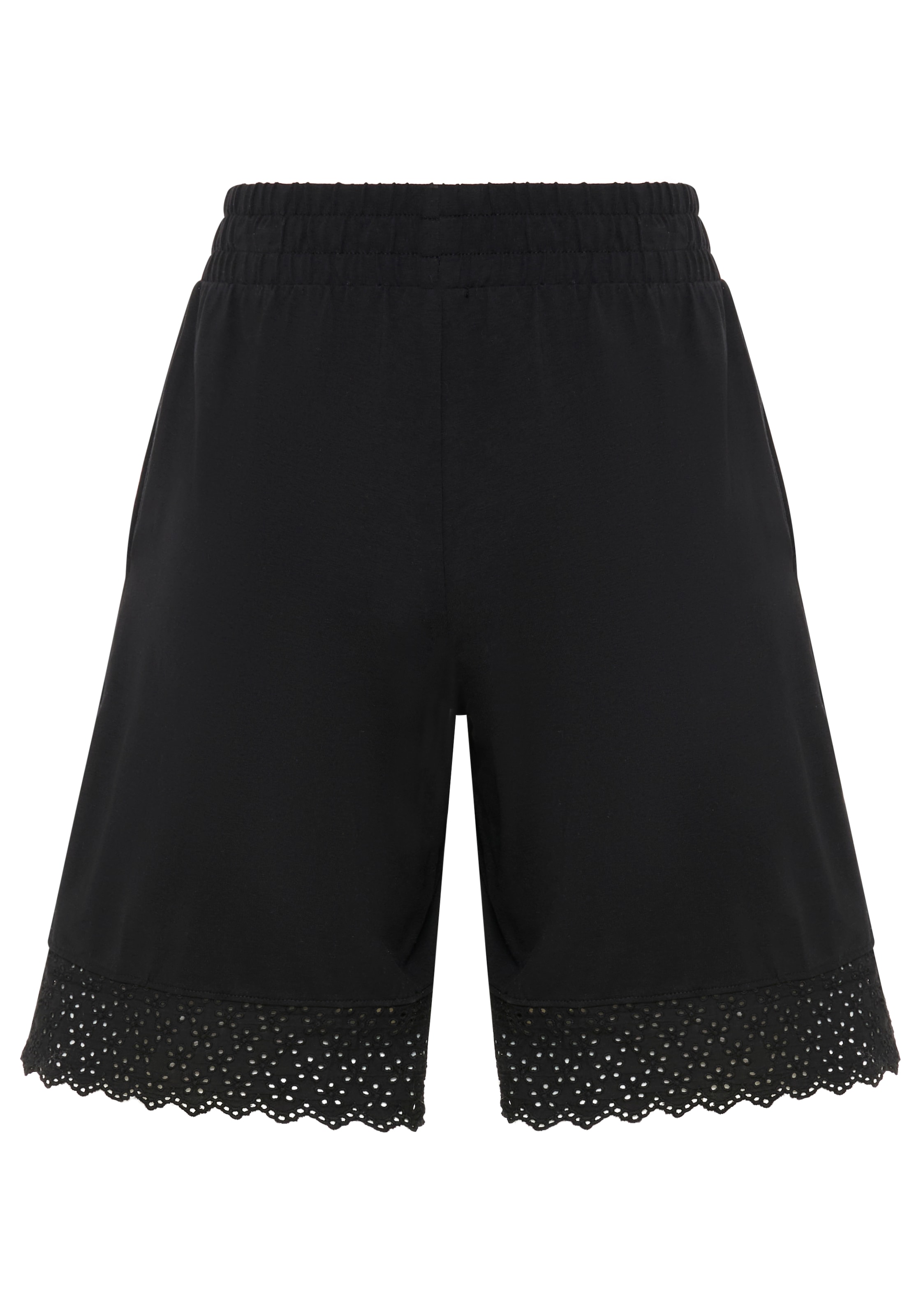 Laura Scott Bermuda  aus Jersey, aus Baumwolle und Elasthan, unifarbene Optik