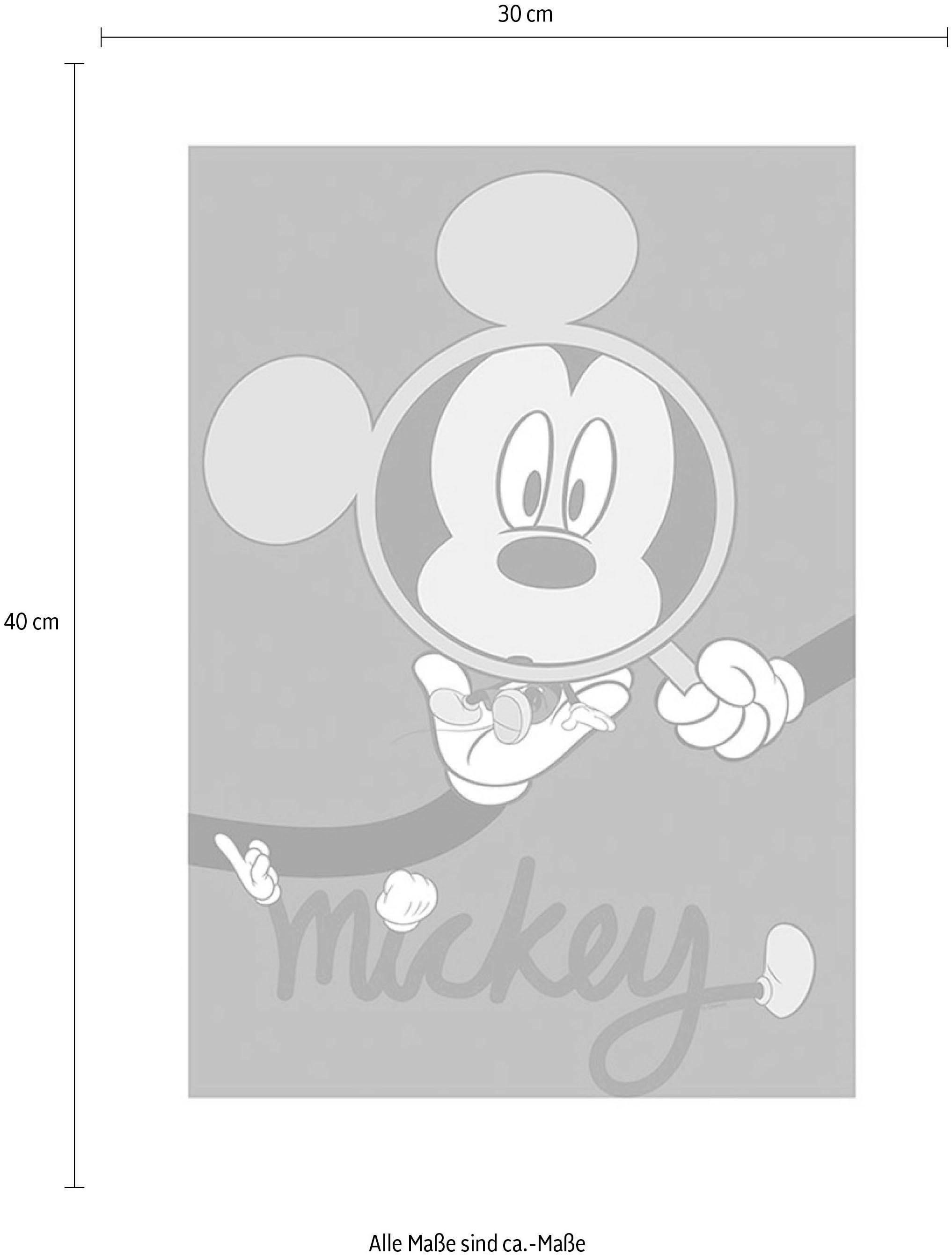 Komar Bild »Mickey Mouse Magnifying Glass« Disney 1 Stk. tlg. Wandbild zur Dekoration im Kinderzimmer - ohne Rahmen