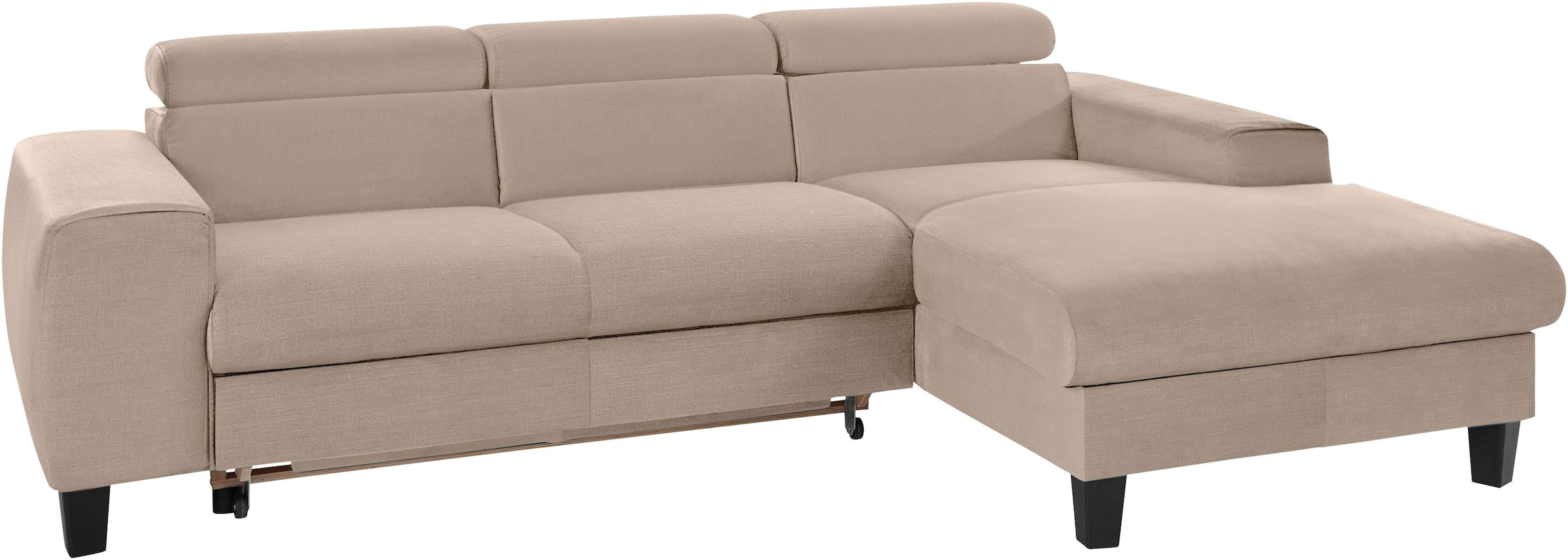 COTTA Ensemble rembourré »Morven L-Form« Set,  Set bestehend aus: Ecksofa mit Kopfteilverstellung & Hocker