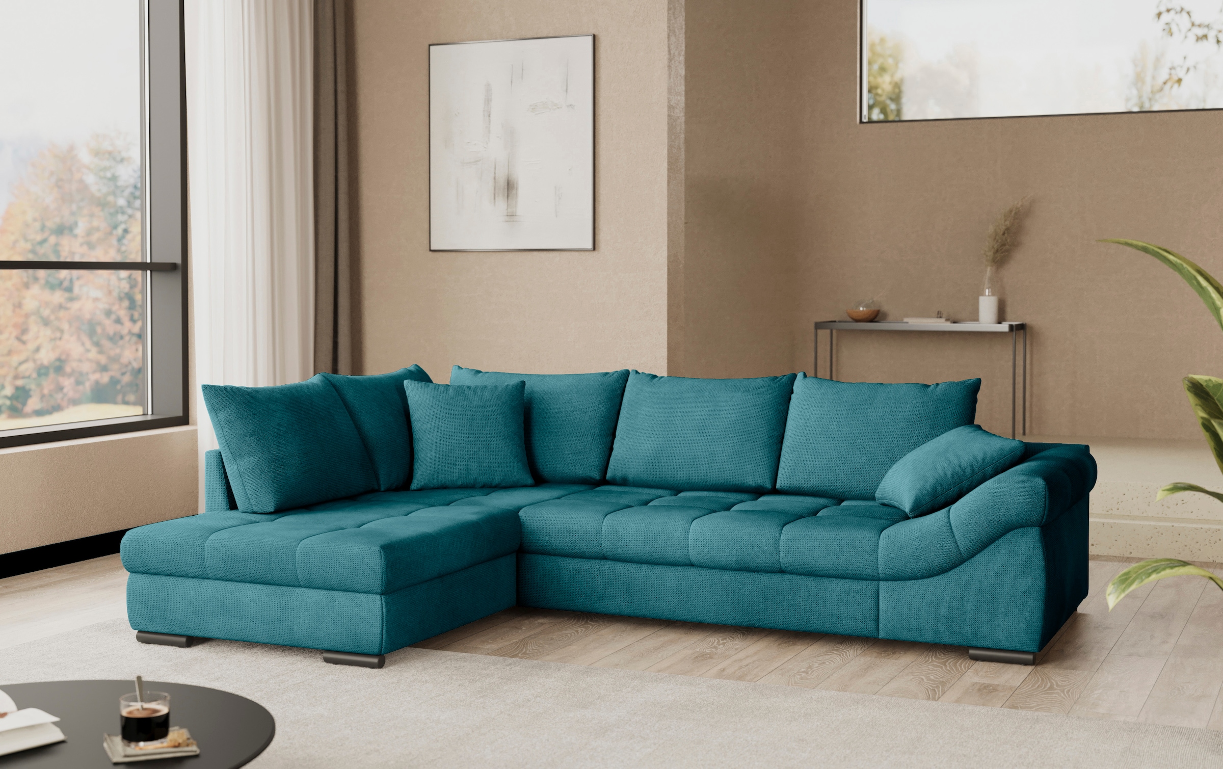 Mr. Couch Ecksofa »Allegro DuraFlex, L-Form« Hochschläfer-Bettauszug, Kaltschaumpolsterung, bis 140 kg belastbar