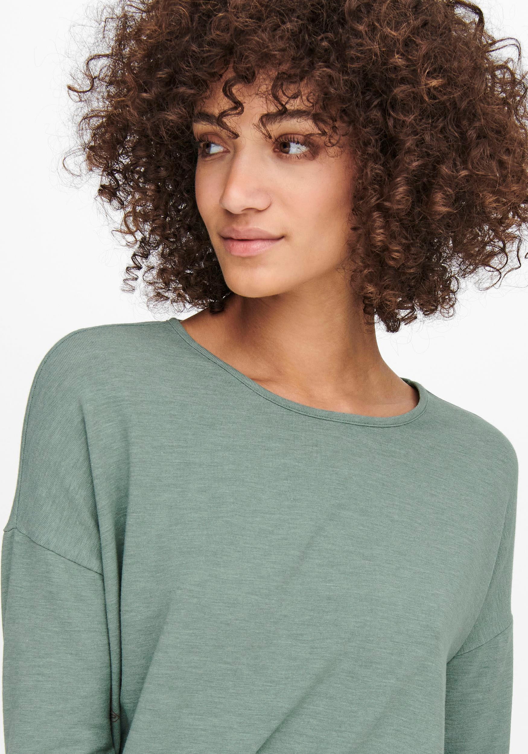 ONLY 3/4-Arm-Shirt »ONLGLAMOUR 3/4 TOP JRS NOOS« in lässiger Oversize-Form