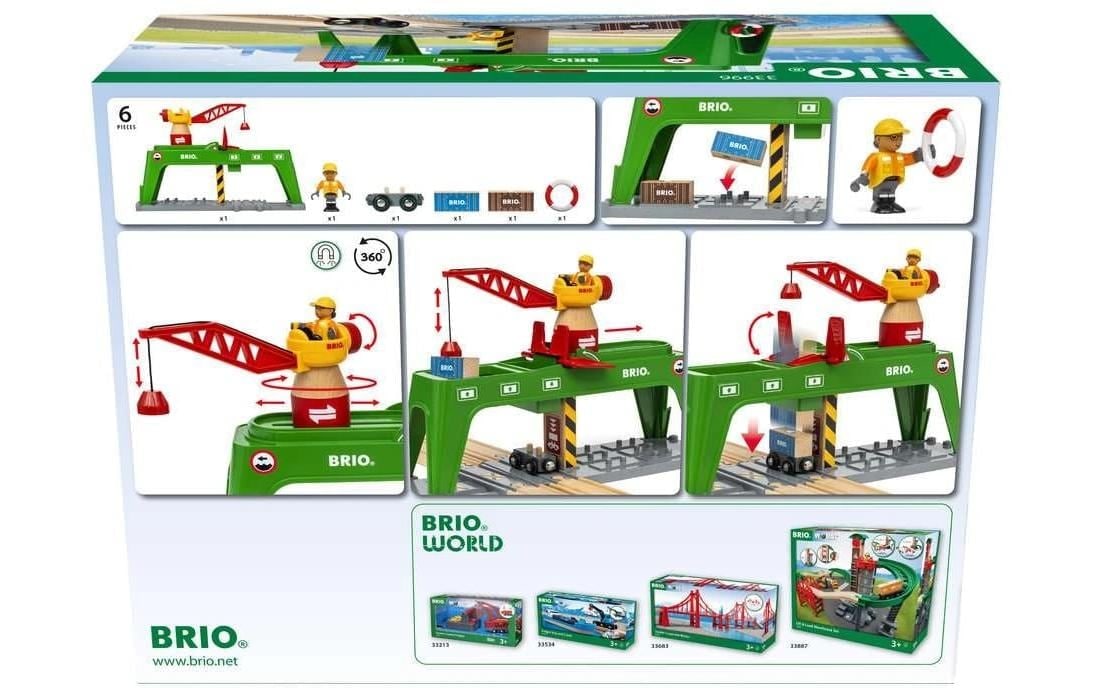 BRIO® Bâtiment de train jouet »Bahn Verlade-Terminal mit Containerkran«
