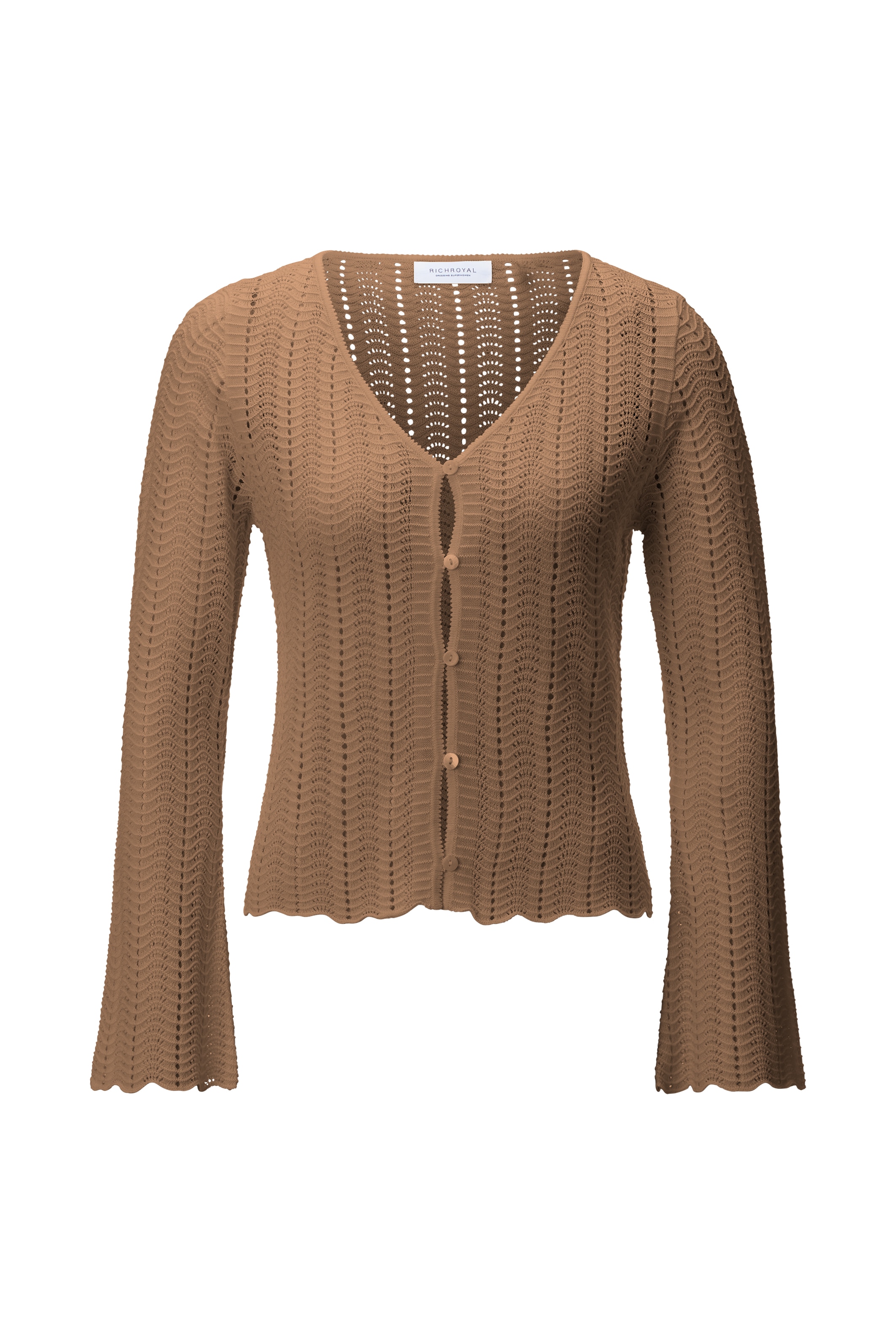 RICHROYAL Strickjacke Regular fit mit V-Ausschnitt