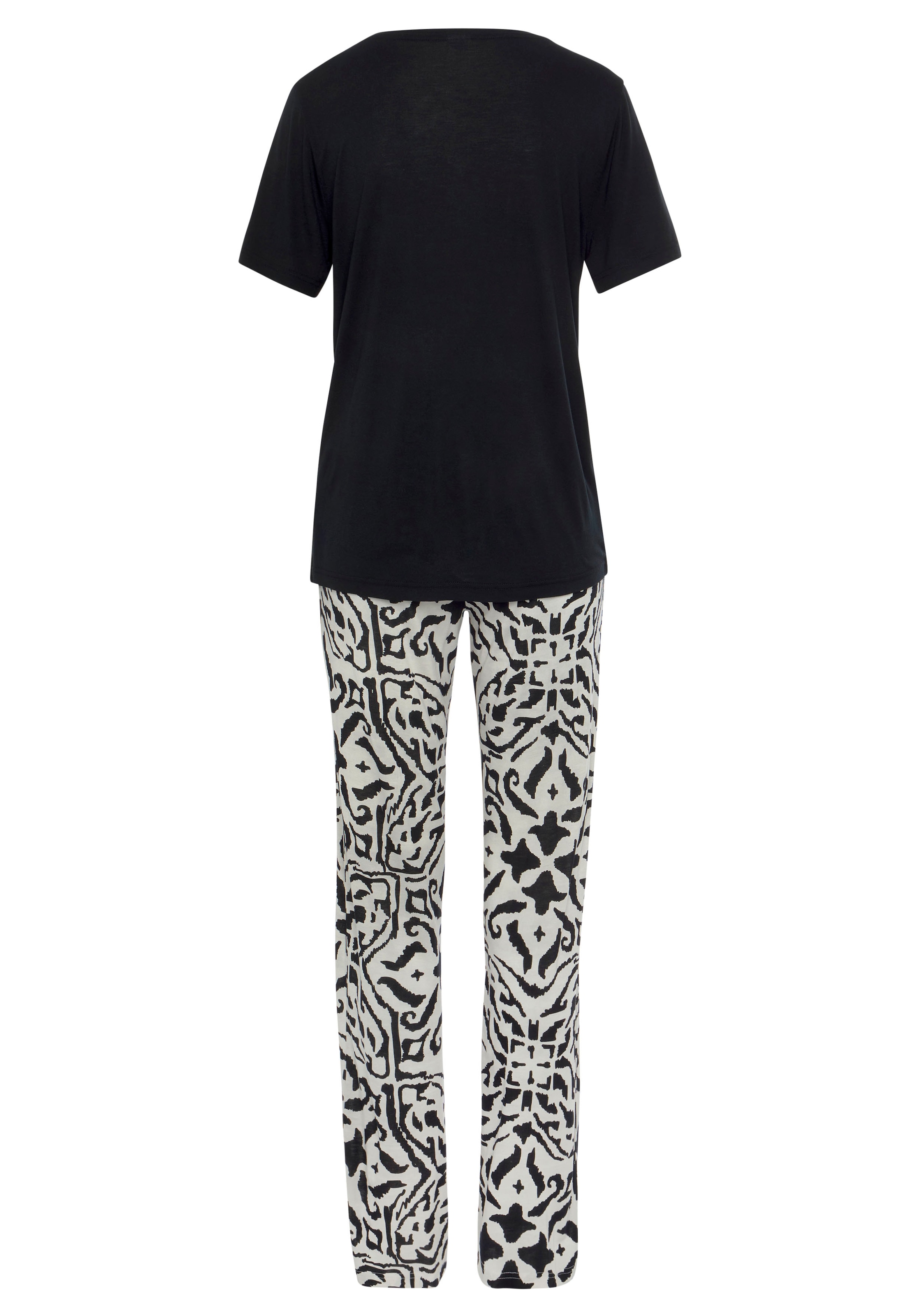 s.Oliver Pyjama 2 tlg. mit floralem Ethno-Muster