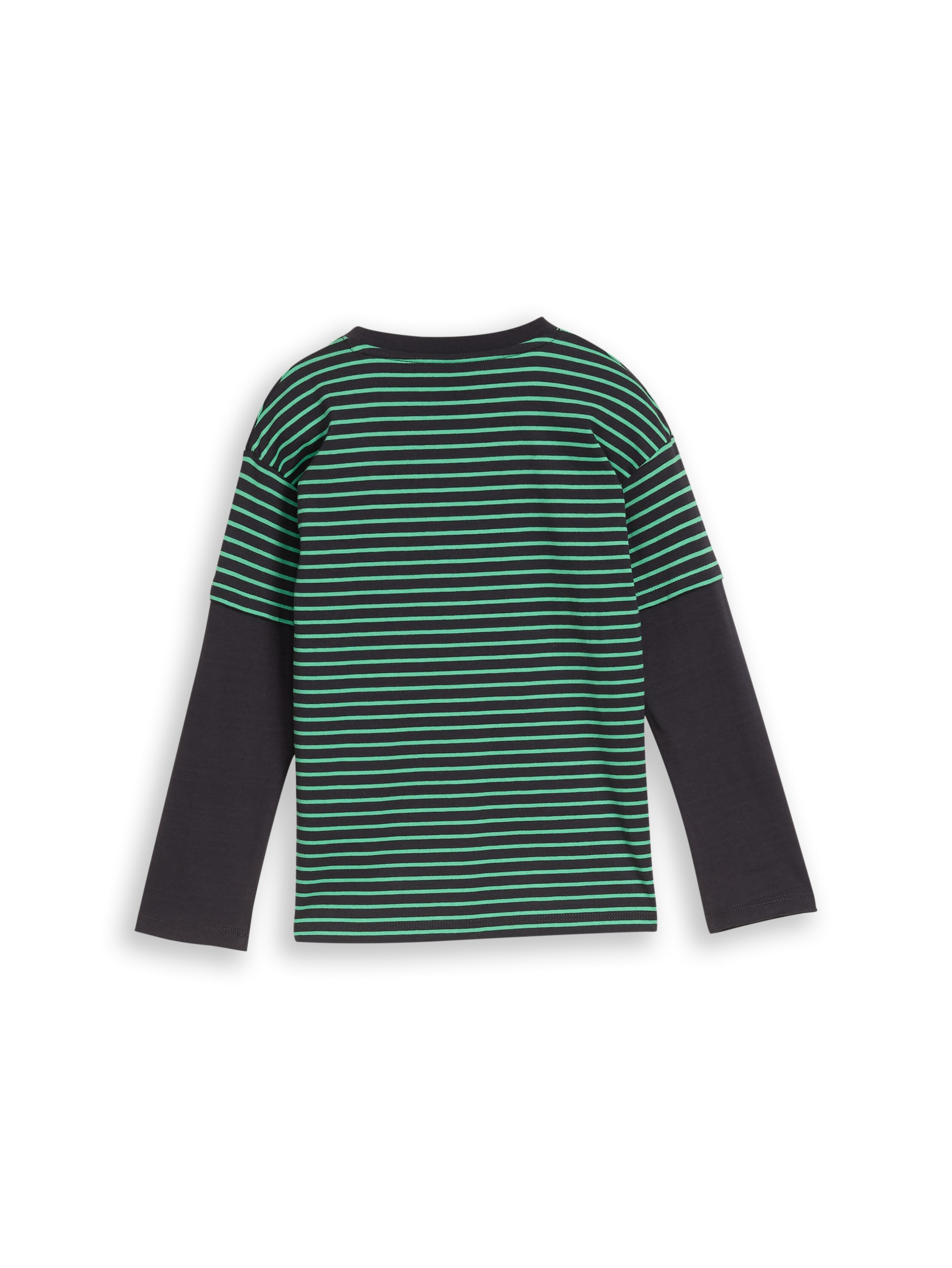 TOM TAILOR T-shirt à manches longues look rayé / color blocking / coton / pour garçons