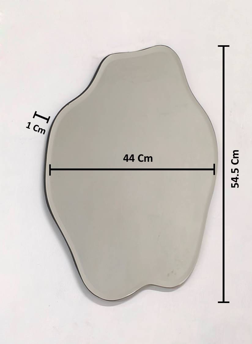 homsy by Ana Johnson Wandspiegel »Missimi, Wanddekoration, 45x55cm« wellenförmig, wolkenförmig, Eleganz mit transparentem Rahmen