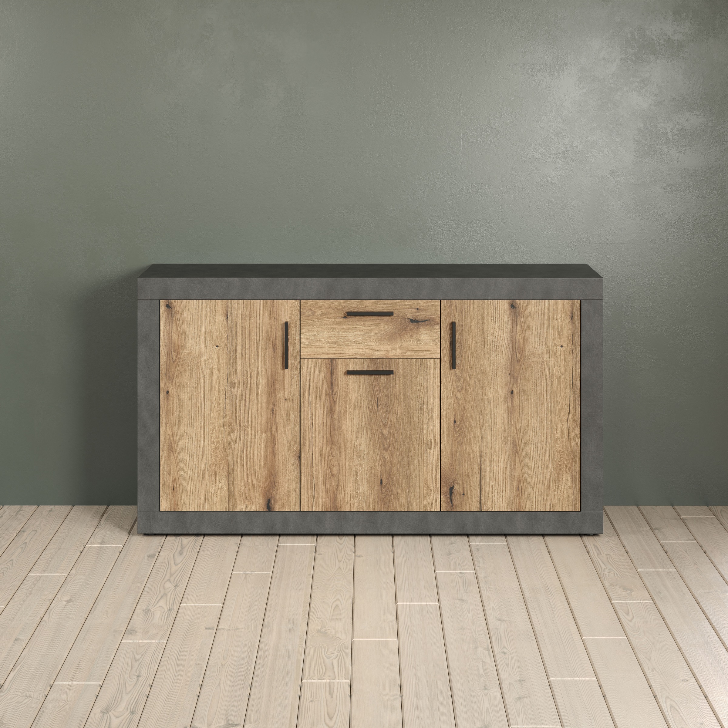 INOSIGN Sideboard »Bergen« Packung, 1 cuis tlg. Sideboard mit 3 Türen & 1 Schublade - (B/T/H) 149/40/83 cm