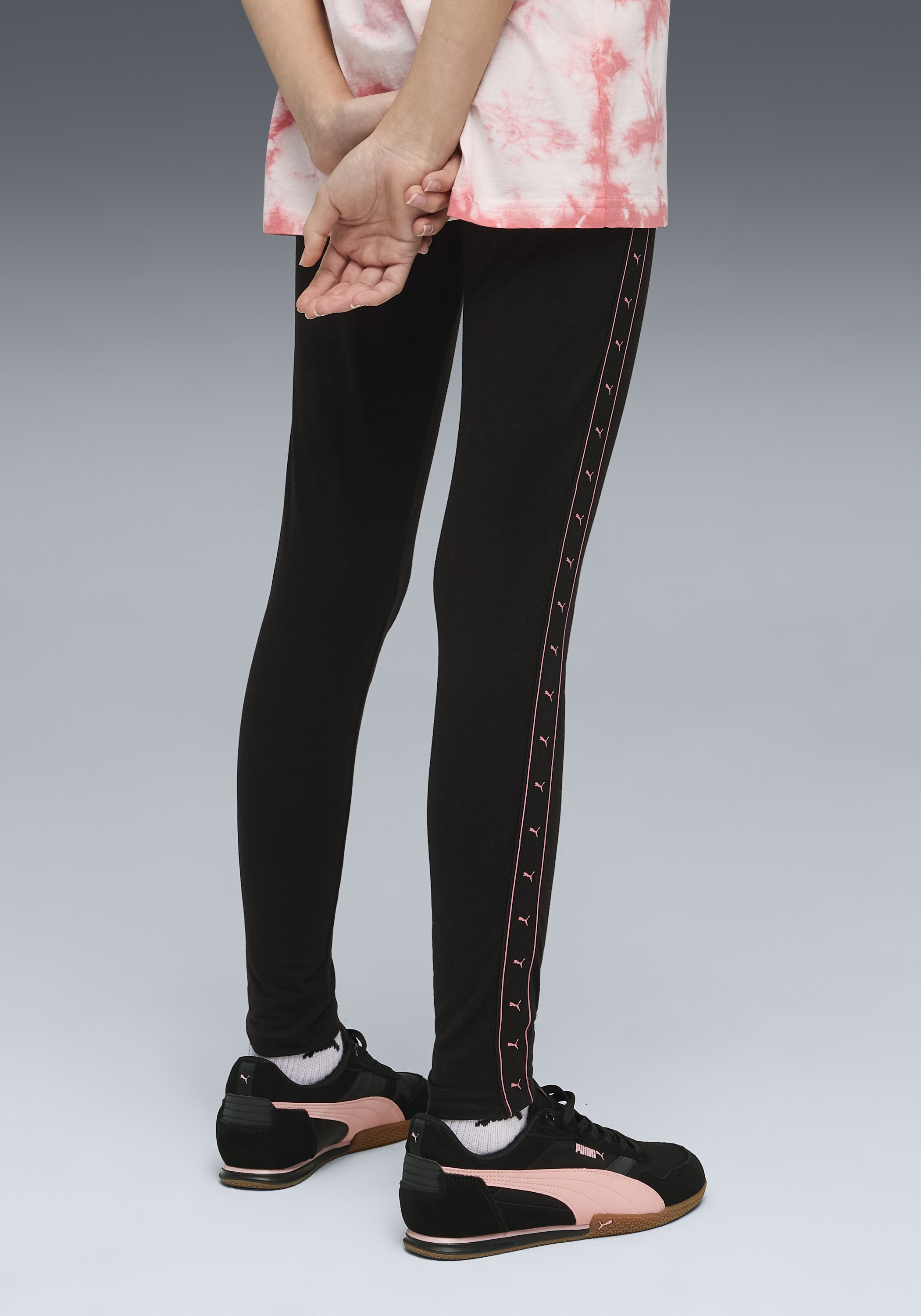 PUMA Leggings »ESS TAPE LEGGINGS G«  aus Baumwollmischung, schmale Passform, sportlicher Stil