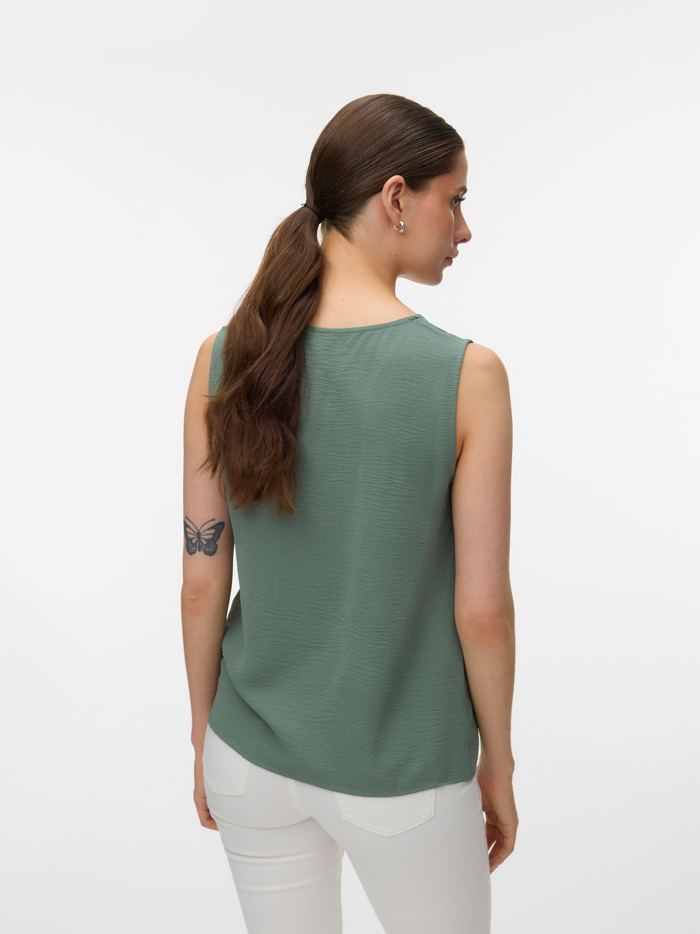 Vero Moda Haut de chemise »VMALVA S/L V-NECK TOP WVN NOOS« Kunstfaser, regular fit