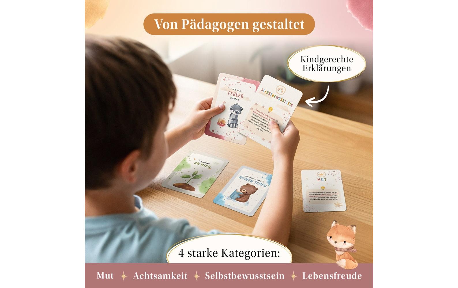   Spiel »Eulentaler Affirmationskarten Tiere, 44 Karten« Affirmationskarten für Kinder mit Tiermotiven CHF22.90