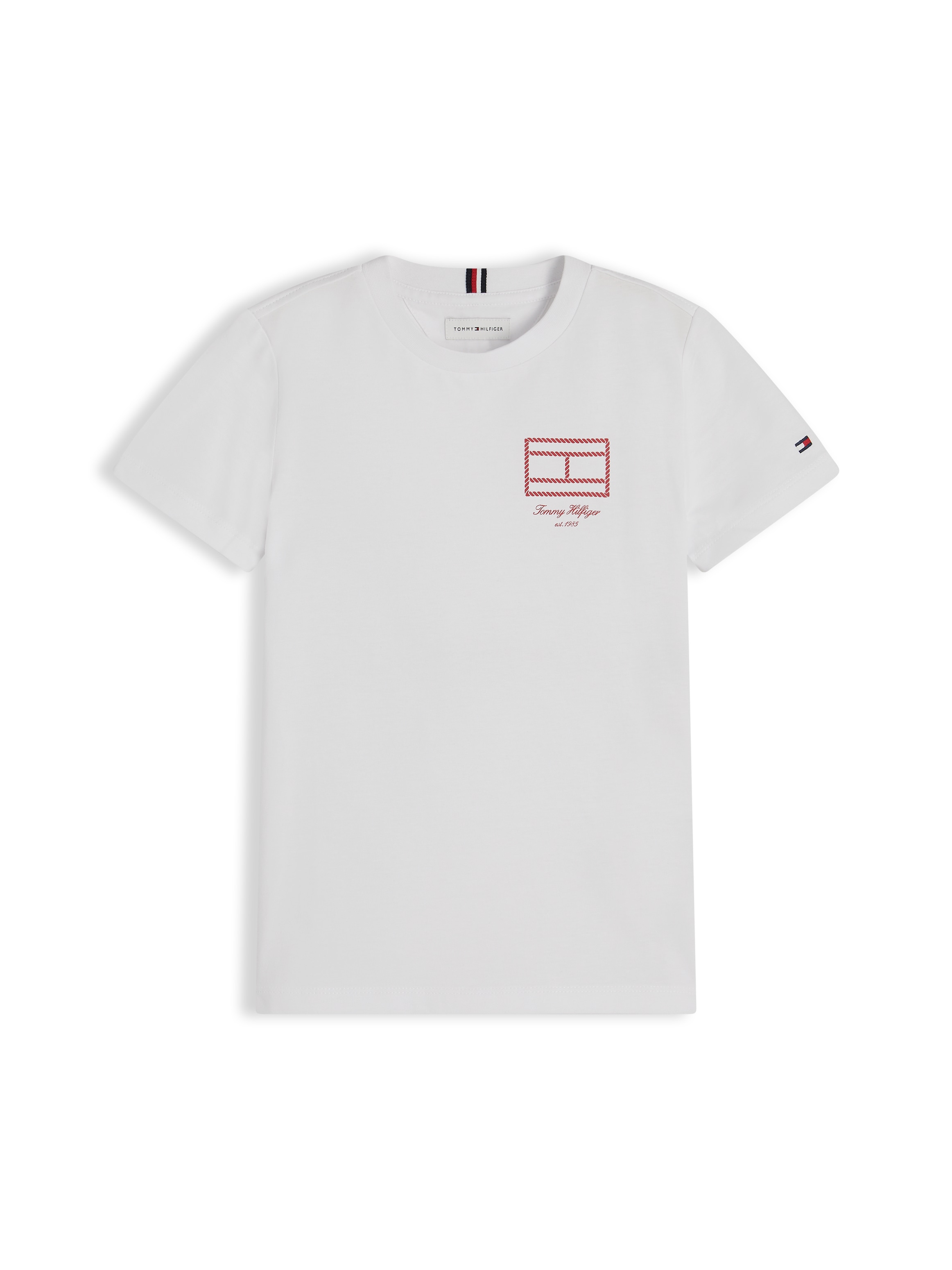 Tommy Hilfiger T-shirt col rond, coupe Regula, coton pur, enfants jusqu'à 16 ans