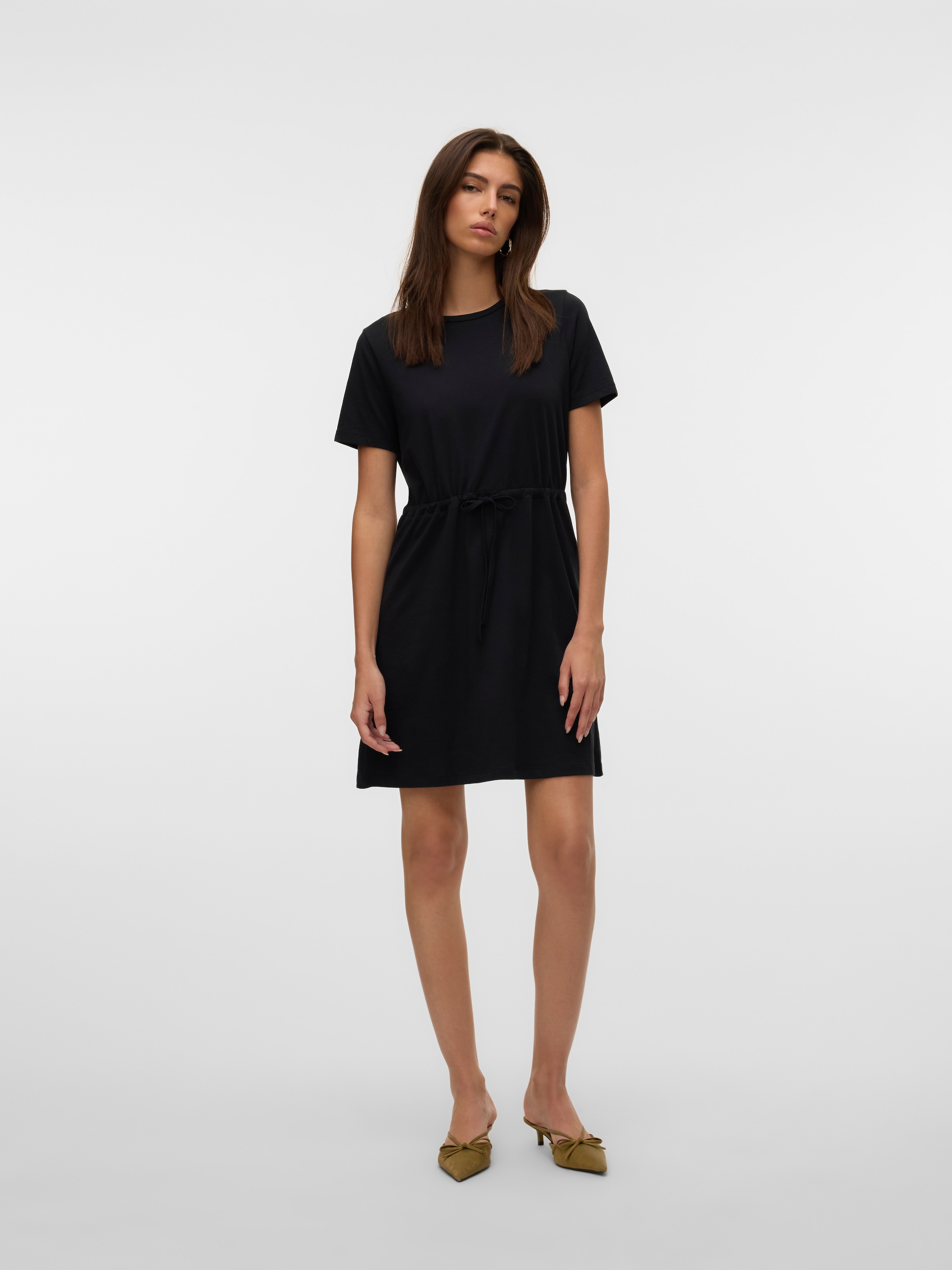 Vero Moda Shirtkleid »VMLUNA SS SHORT STRING DRESS JRS NOOS« Sommerkleid,