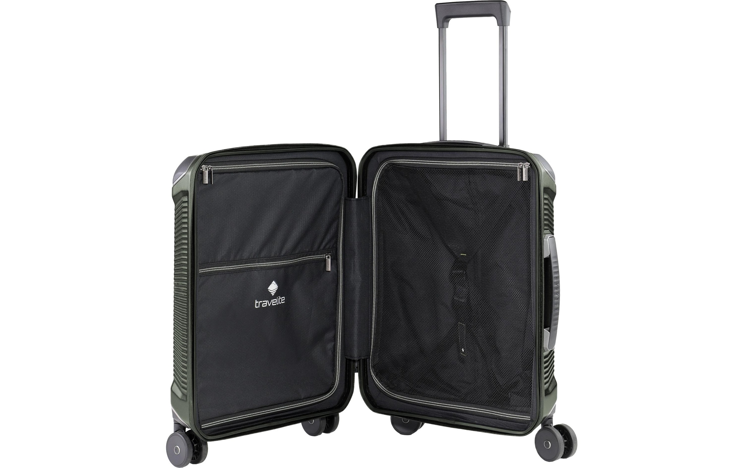 travelite Trolley »MILLENNIUM Reisekoffer Hartschale« 37 litre 4 Rollen aus leichtem Polycarbonat mit stabiler Bauweise und Innenaufteilung
