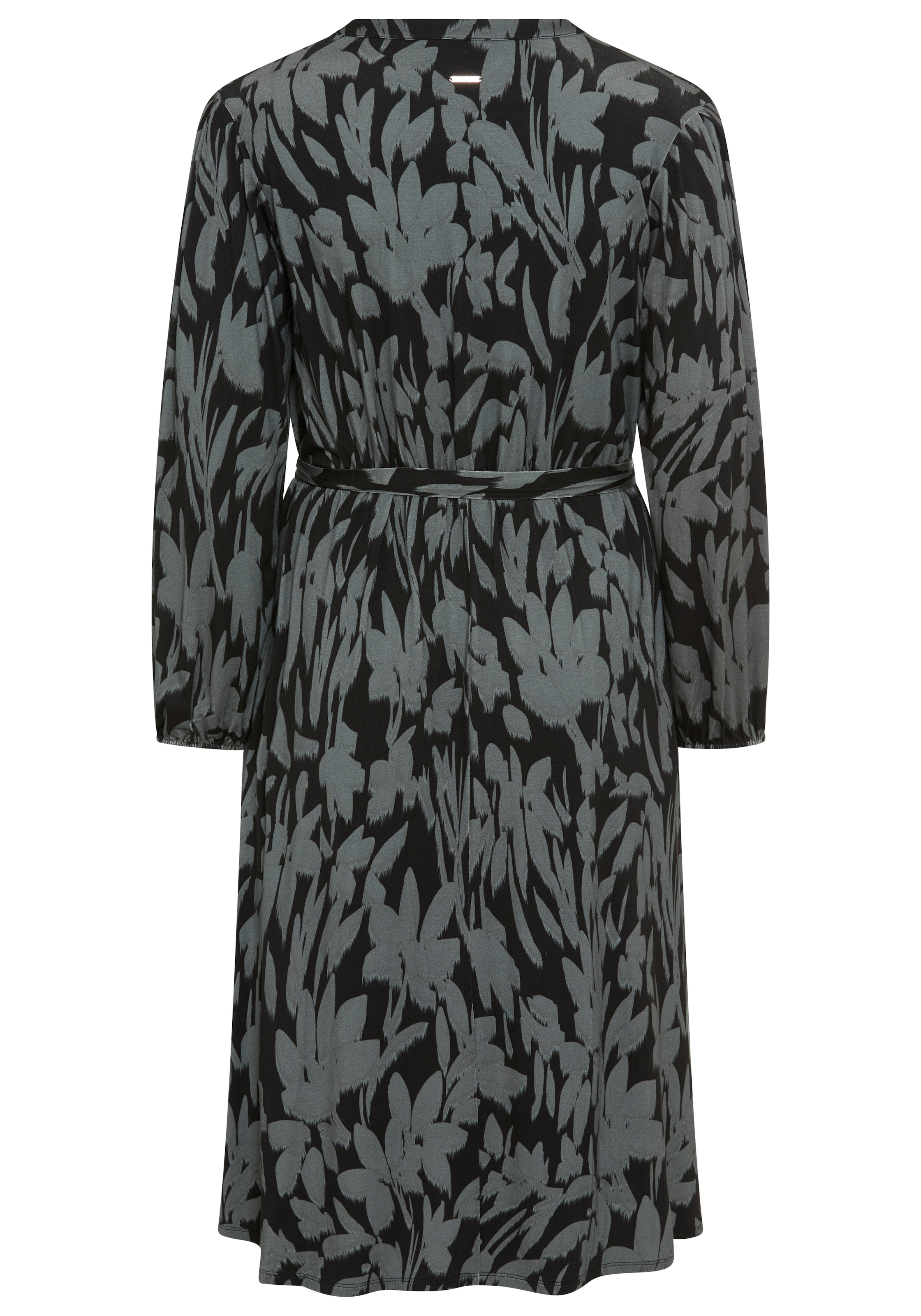 Laura Scott CURVE Jerseykleid »Grosse Grössen« wadenlang, gemustert, aus elastischer Viskosemischung, Langarm