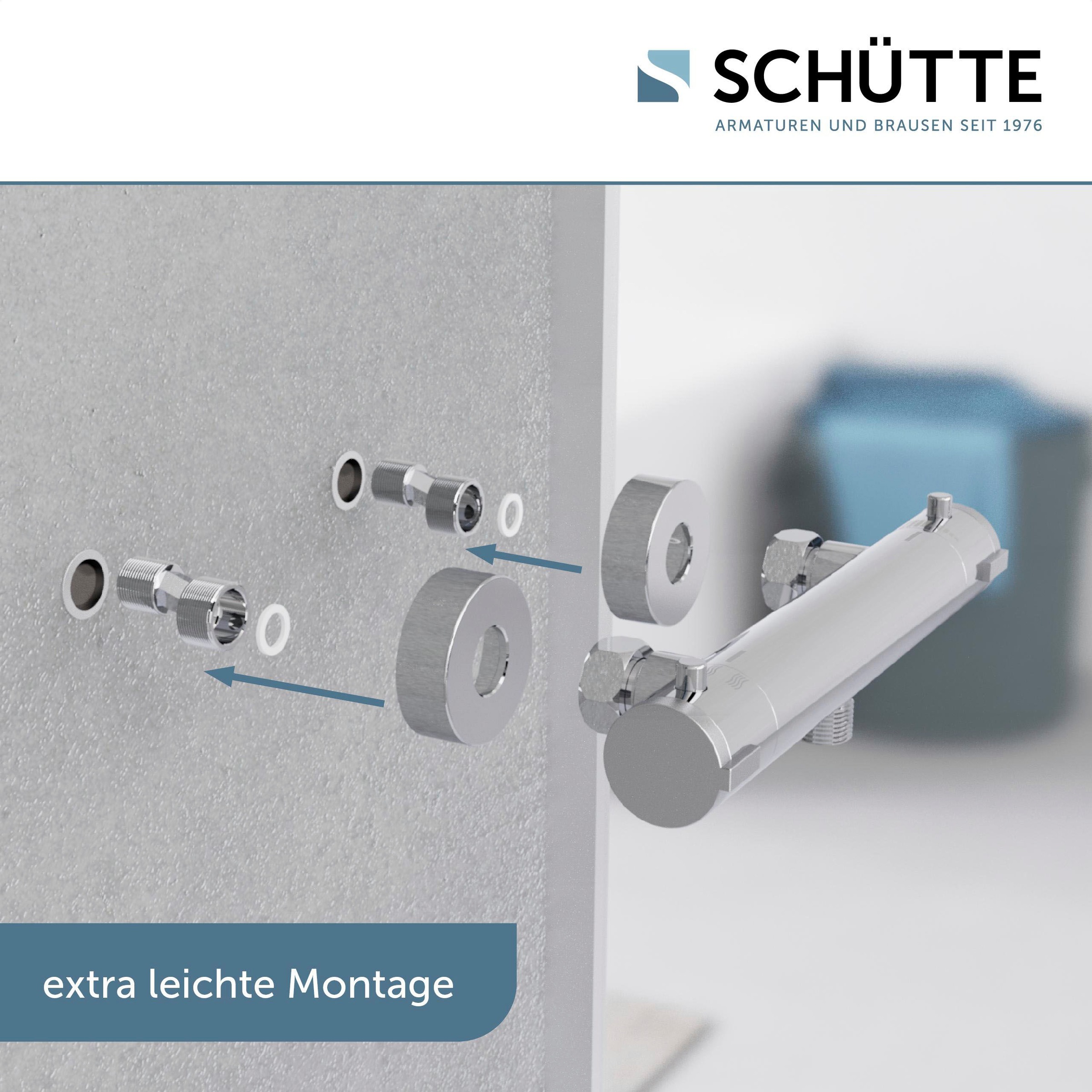 Schütte Robinetterie de salle de bain »3-teilige Serie LONDON« Ensemble,  Économique, protection anti-brûlure, pivotant à 360°, économiseur d’eau