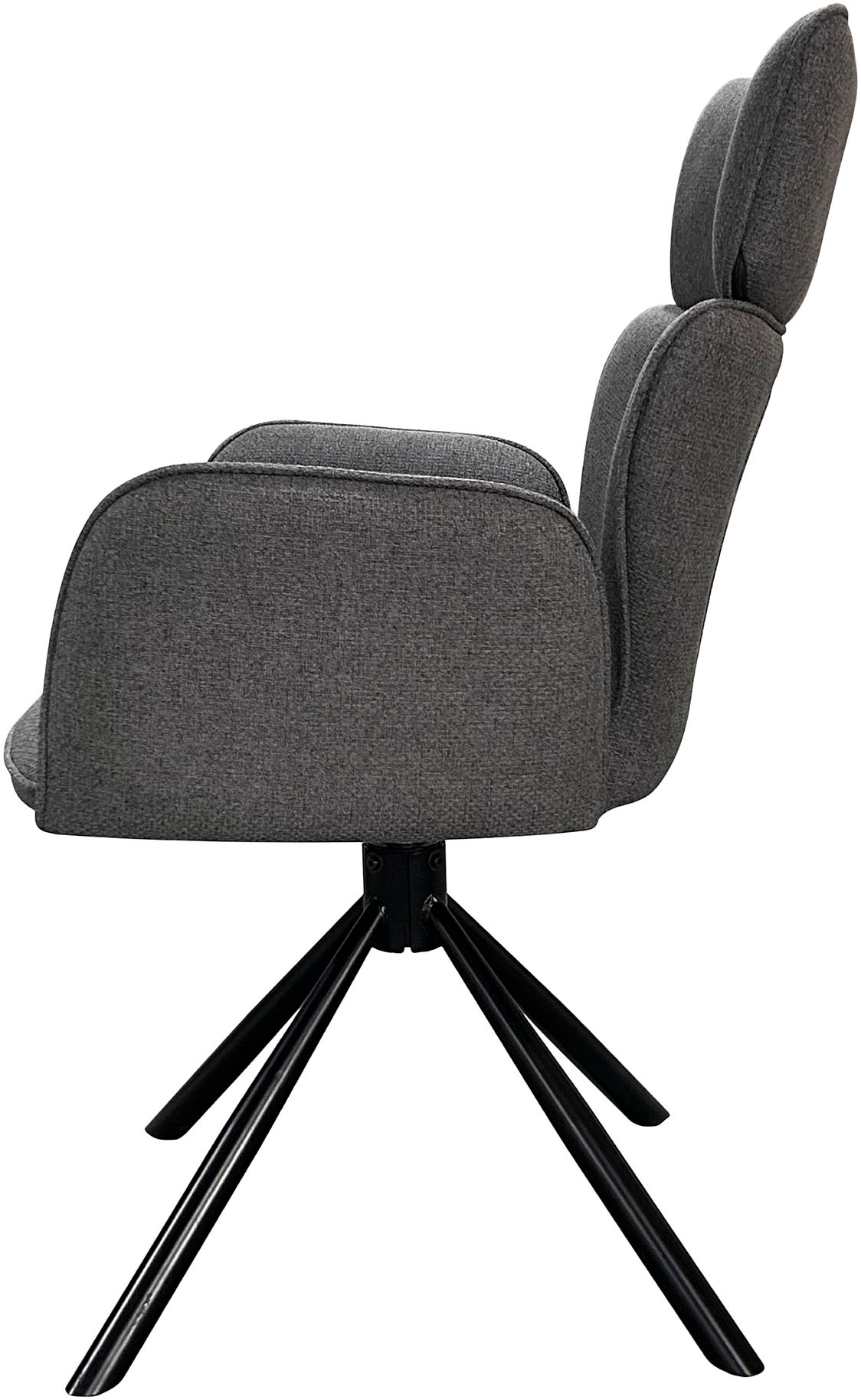 byLIVING Esszimmerstuhl »SEATTLE« (Set) 2 Stk.Webstoff in anthrazit, bis 110 kg, 360° drehbar, Schaumstoff