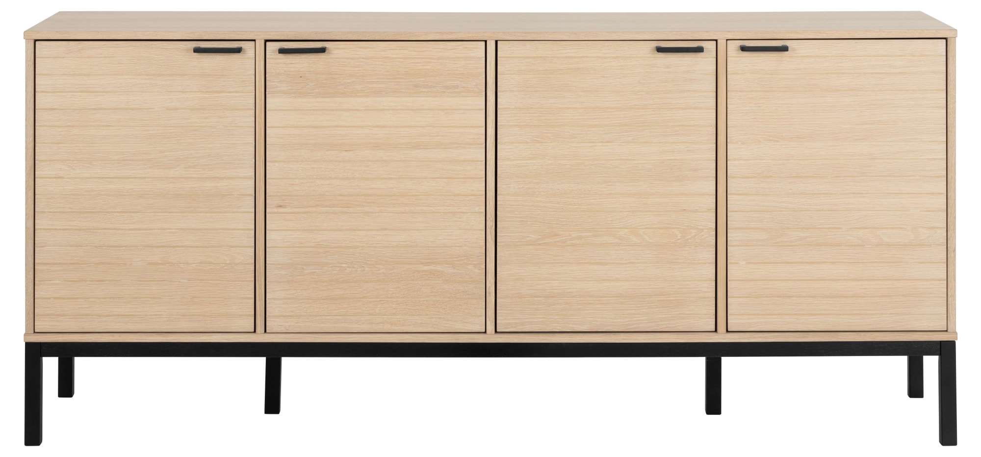 ACTONA GROUP Sideboard »Kensington« Anrichte, 4 Türen und 4 Böden weiss pigmentiert  Eiche, 180x40x80cm
