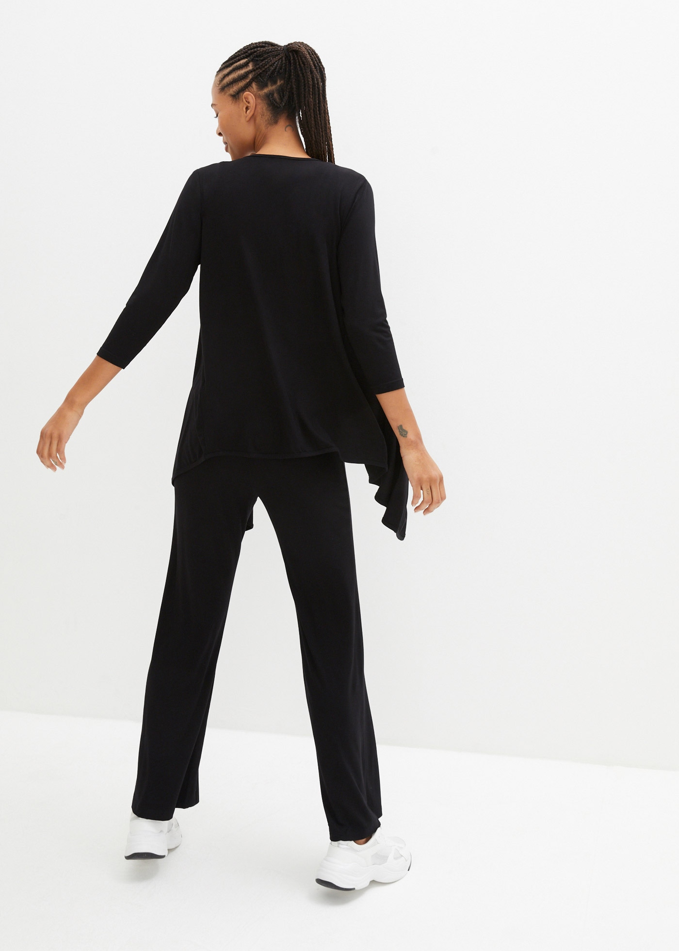 bonprix Shirttop »Loungewear Hausanzug« Set, 3,  Jacke mit 3/4 Arm & Tanktop und Hose