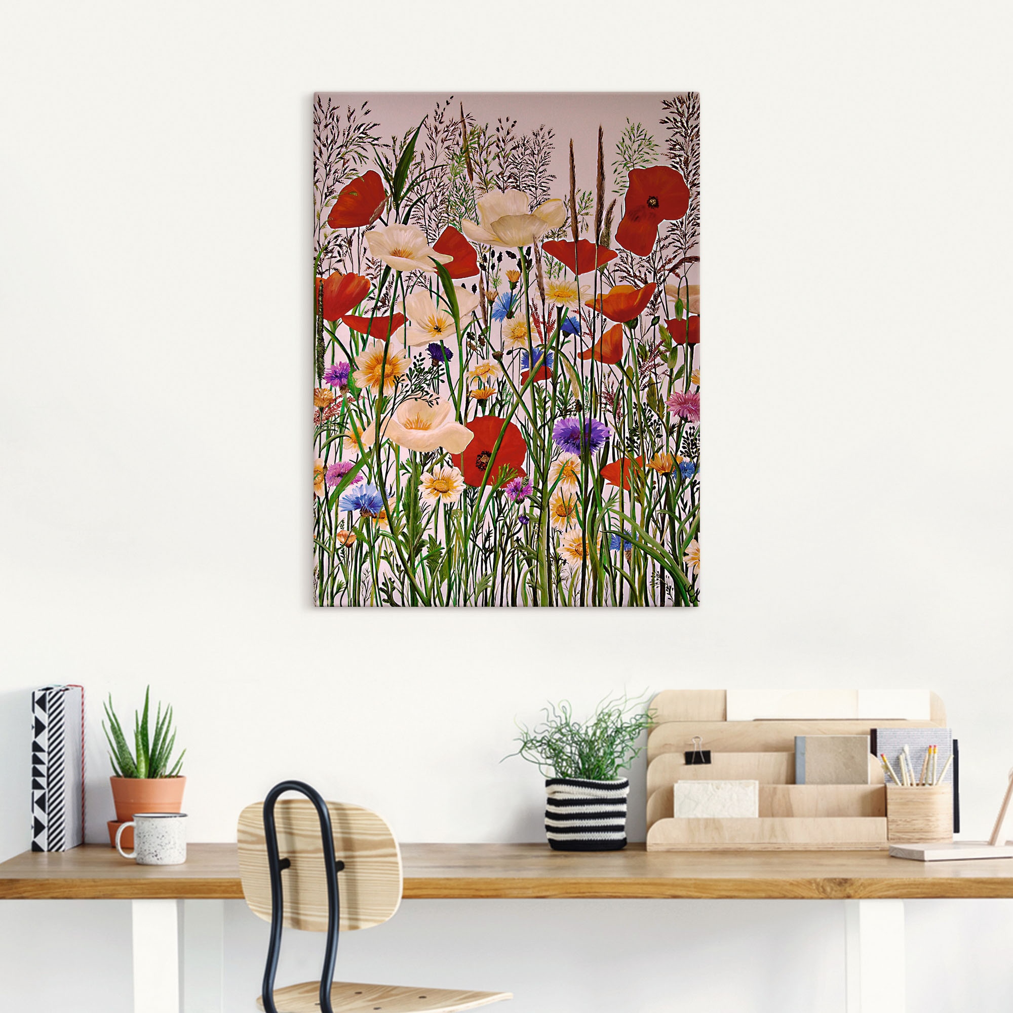 Artland Tableau sur toile »Blumenwiese« 1 cuis tlg. auf Holzrahmen gespannt