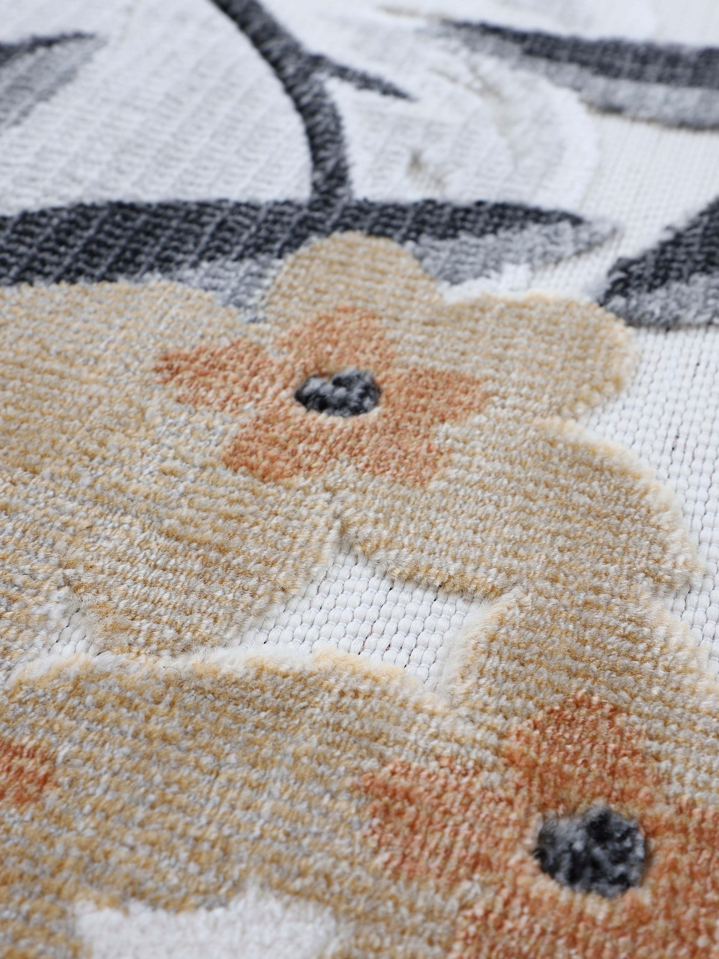 carpetfine Tapis »Deja 102« Rectangulaire 4 mm Höhe robustes Flachgewebe, Floral Palmenblätter, In- und Outdoor, Läufer