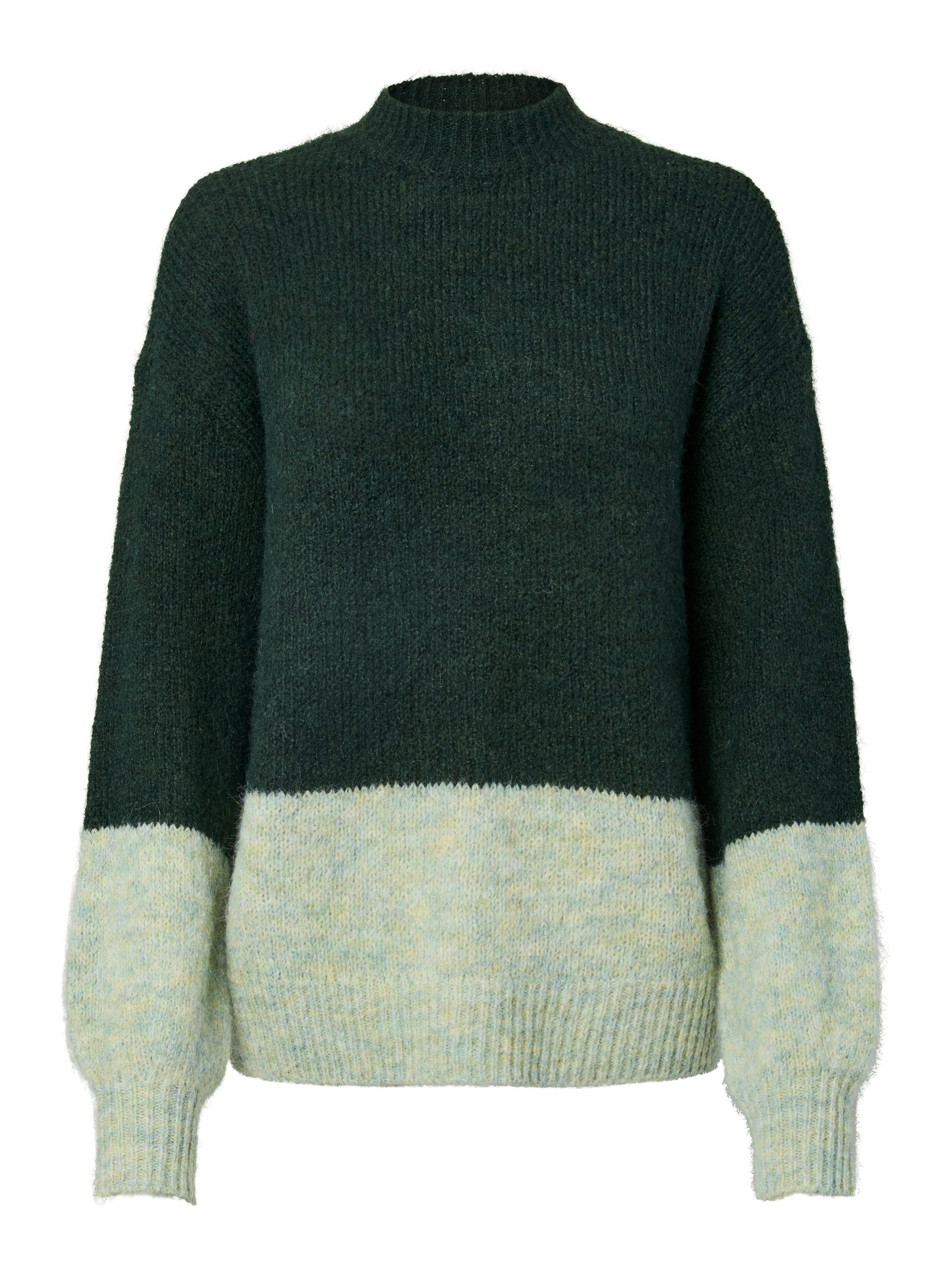 pieces Pull à col rond »PCIVY LS O-NECK COLOR BLOCK KNIT PWP BC«, Colorblock Design
