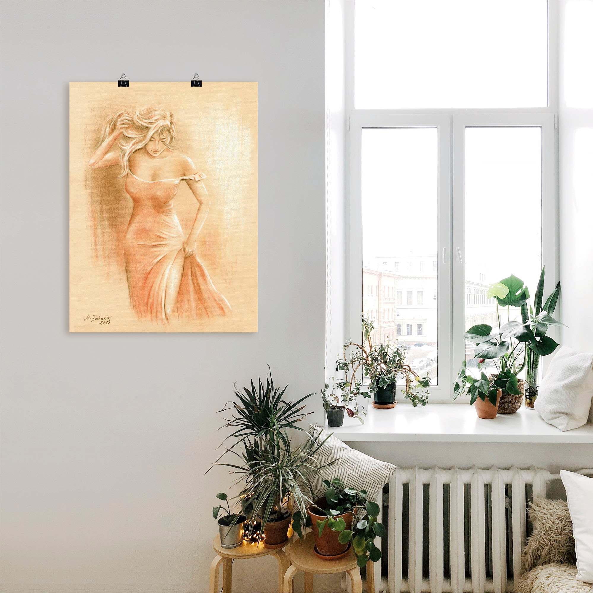 Artland Fresque murale »Kurviges Model« 1 cuis tlg. als Leinwandbild, Poster in verschied. Grössen