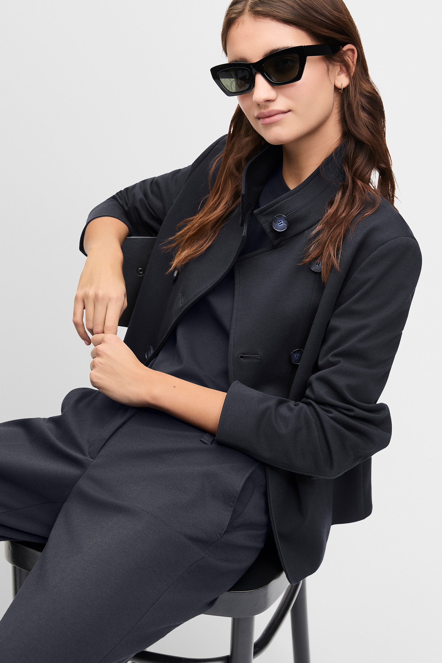 Cinque Blazer court »CILOKO« Stehkragen, taillierter Schnitt, elastischer Materialmix