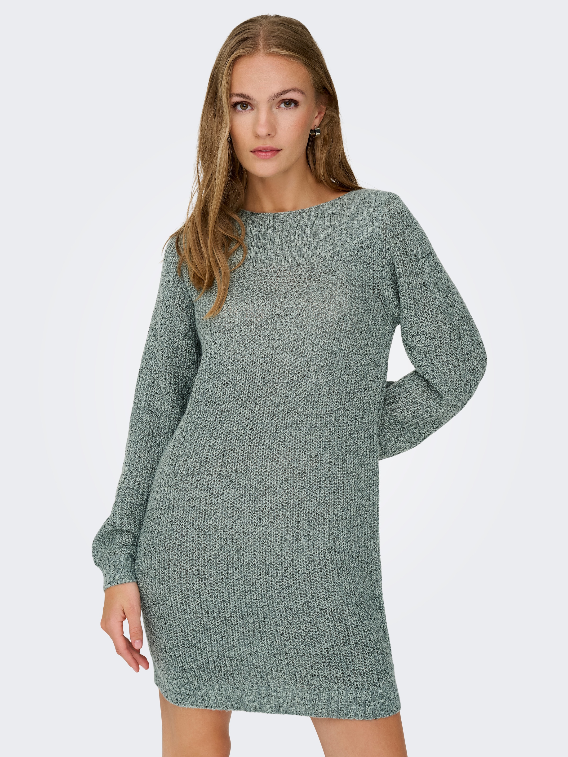 JDY Minikleid »JDYWHITNEY MEGAN L/S BOAT DRESS KNT NOOS« Sommerkleid