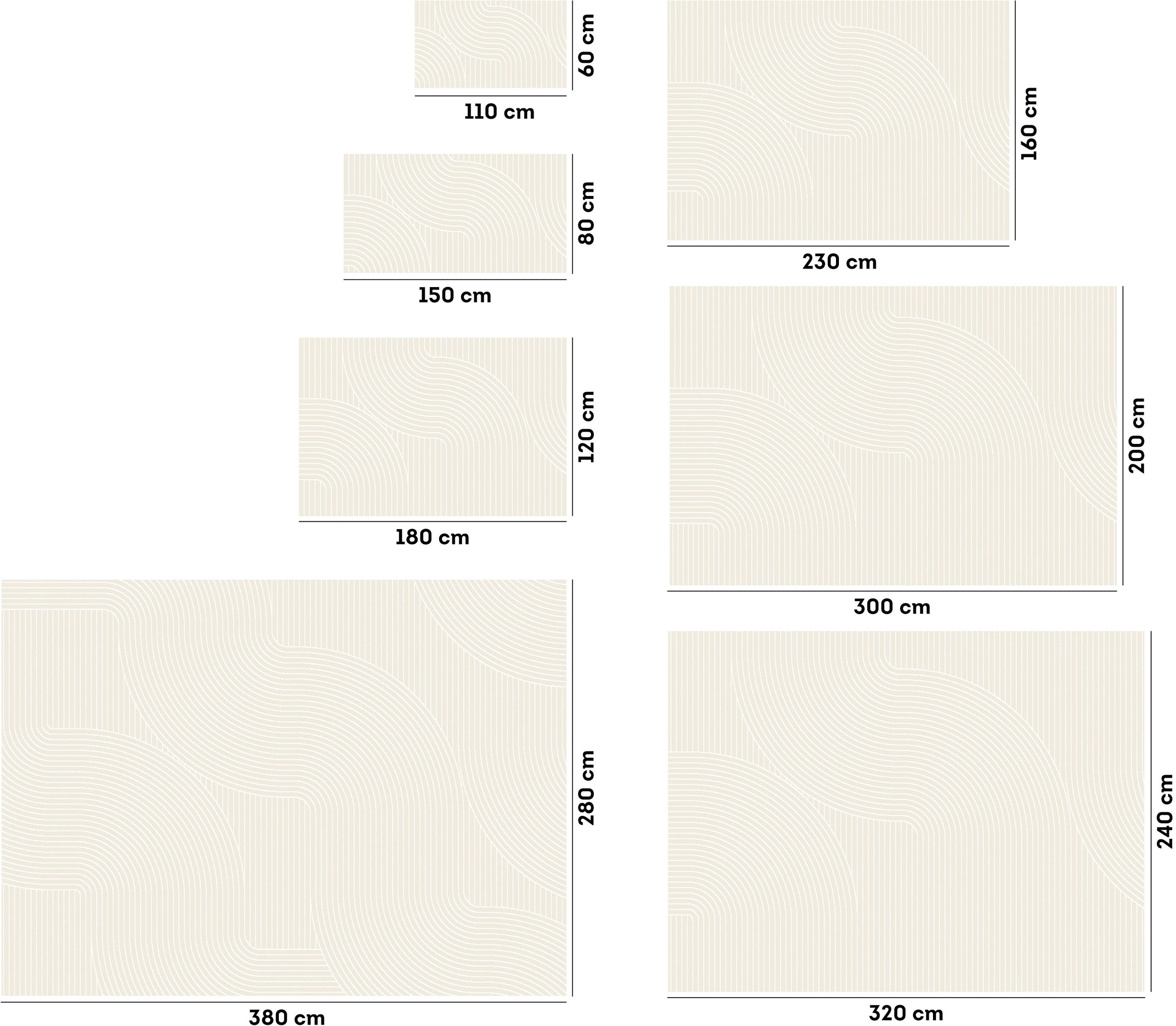 my home Tapis »Revea, Zen Garden-Design in Hoch-Tief-Struktur,« Rectangulaire 9 mm Höhe 3D-Effekt, softer Kurzflor, pflegeleicht, Scandi-Look