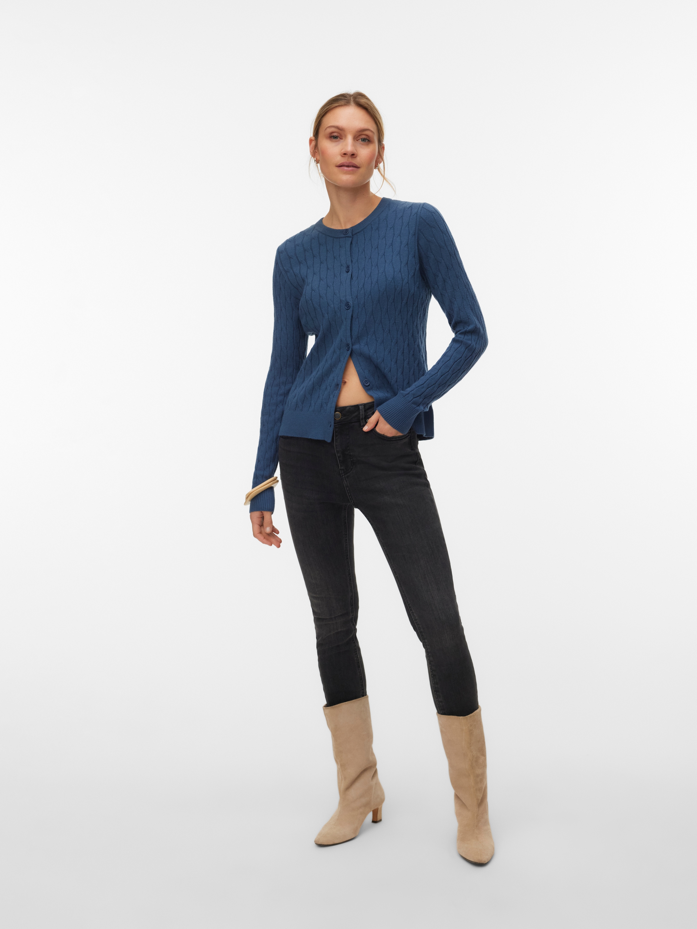 Vero Moda Veste en tricot »VMFANTASTIC LS O-NECK CABLE CARDIGAN«