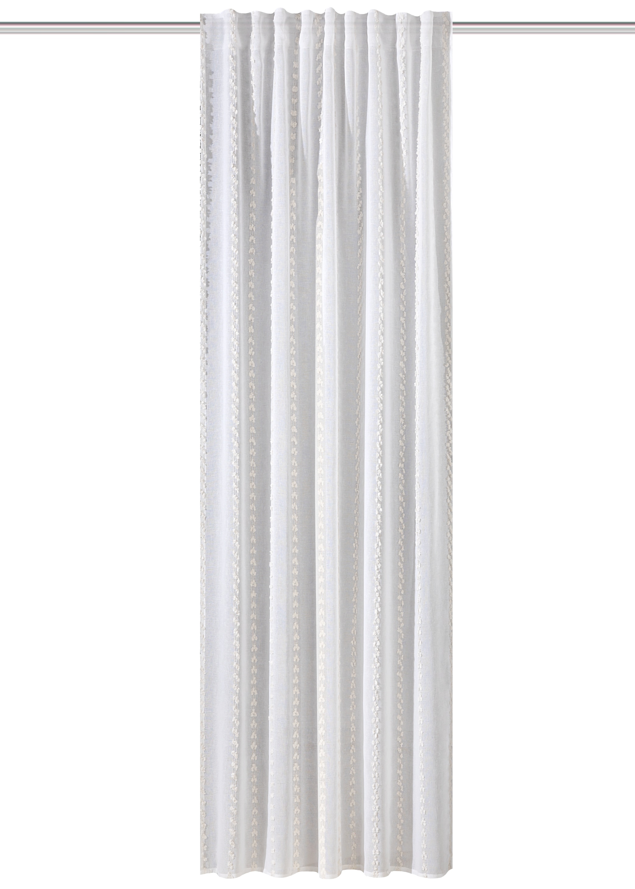 HOME WOHNIDEEN Rideau »NIKA« Bande multifonctionnelle 1 cuis tlg. Kombibandschal,Leinenstruktur,Scherli