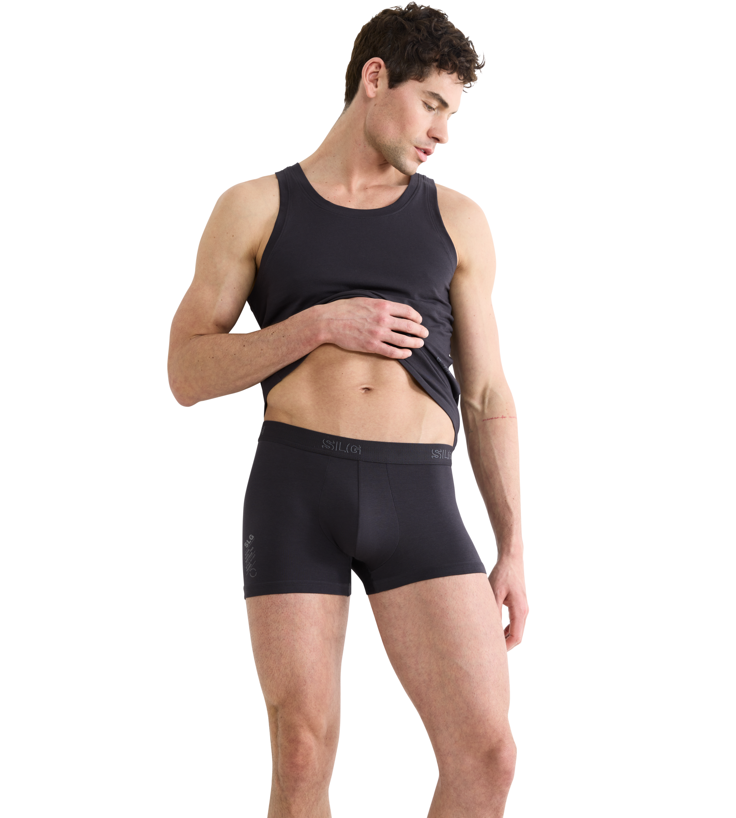 sloggi Tronc »SLG Base« sans braguette, moderne, ceinture logo, mélange coton